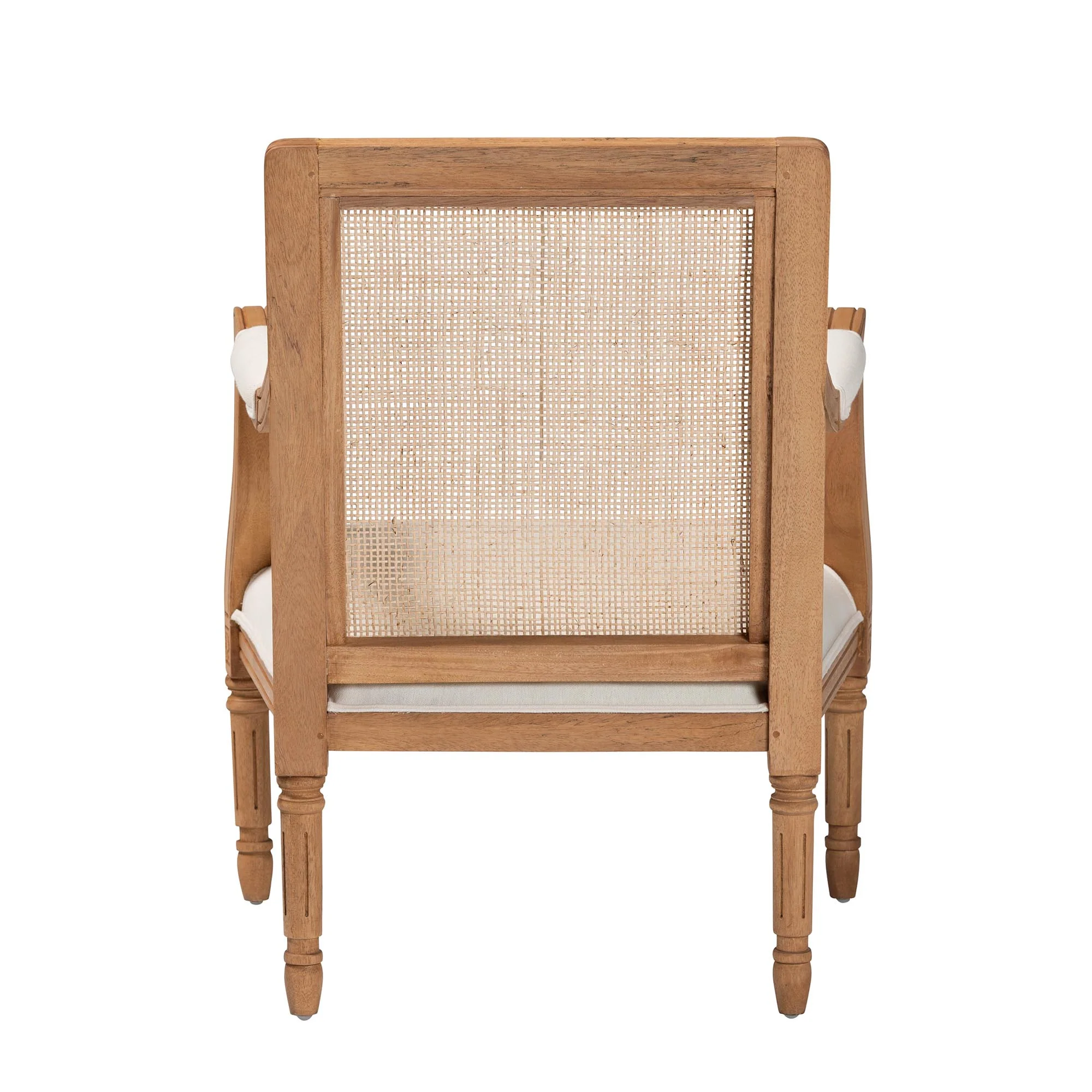 Baxton Studio bali & pari Garridan Traditional French Beige Fabric and Dark Brown Finished Wood Accent Chair - Image 15