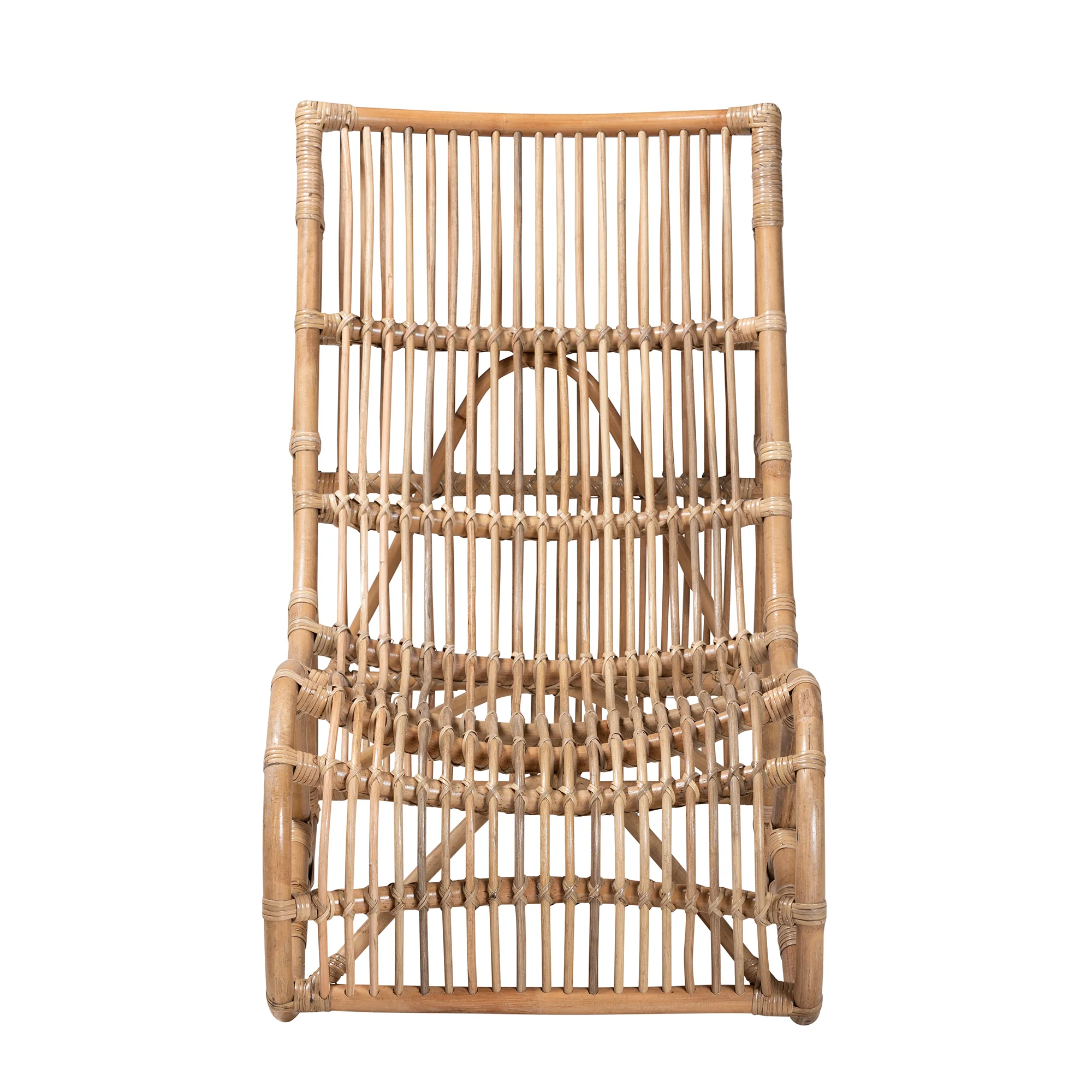 Baxton Studio bali & pari Genera Modern Bohemian Natural Rattan Lounge Chair - Image 3