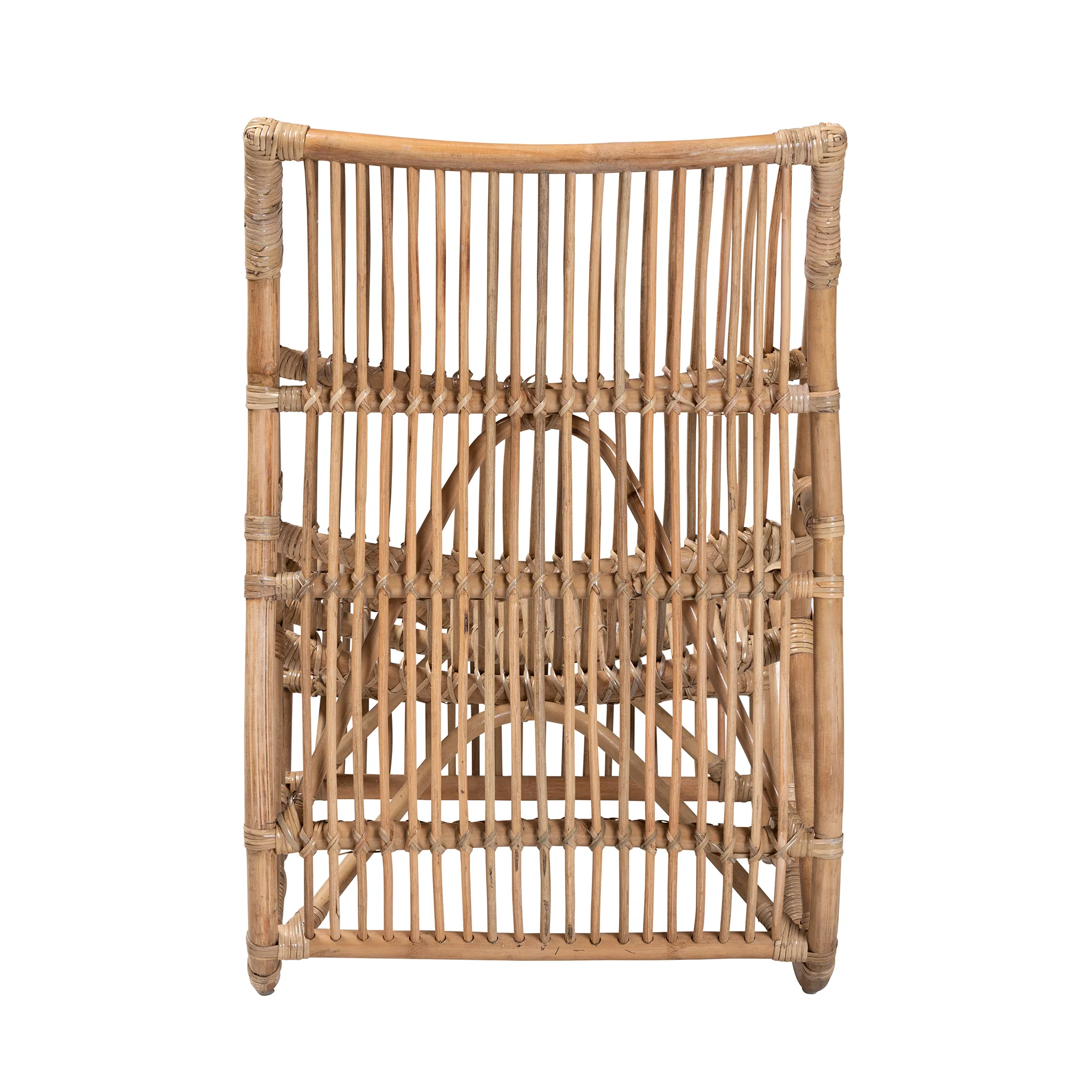 Baxton Studio bali & pari Genera Modern Bohemian Natural Rattan Lounge Chair - Image 5