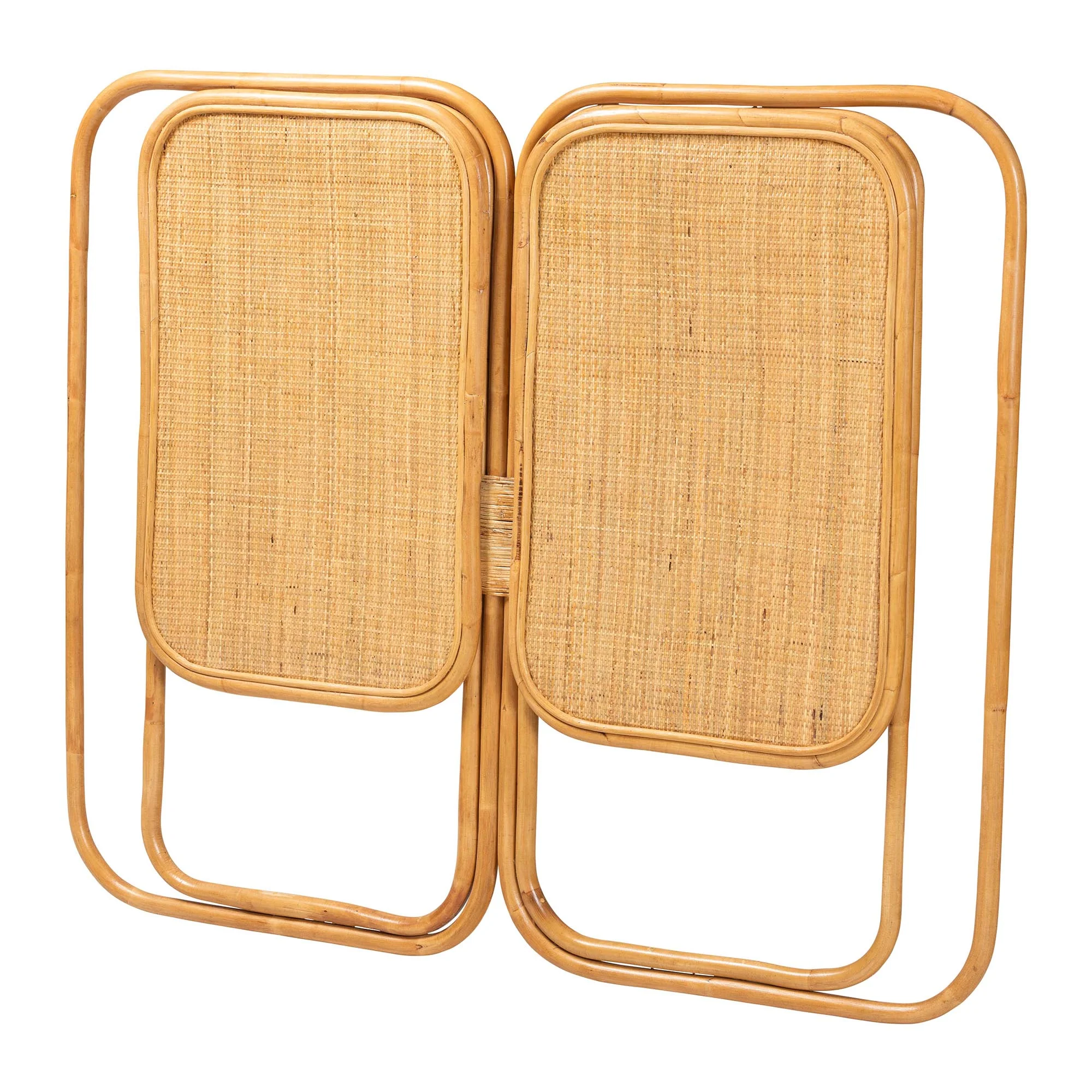 Baxton Studio bali & pari Gowan Modern Bohemian Natural Brown Rattan Queen Size Standalone Headboard - Image 2