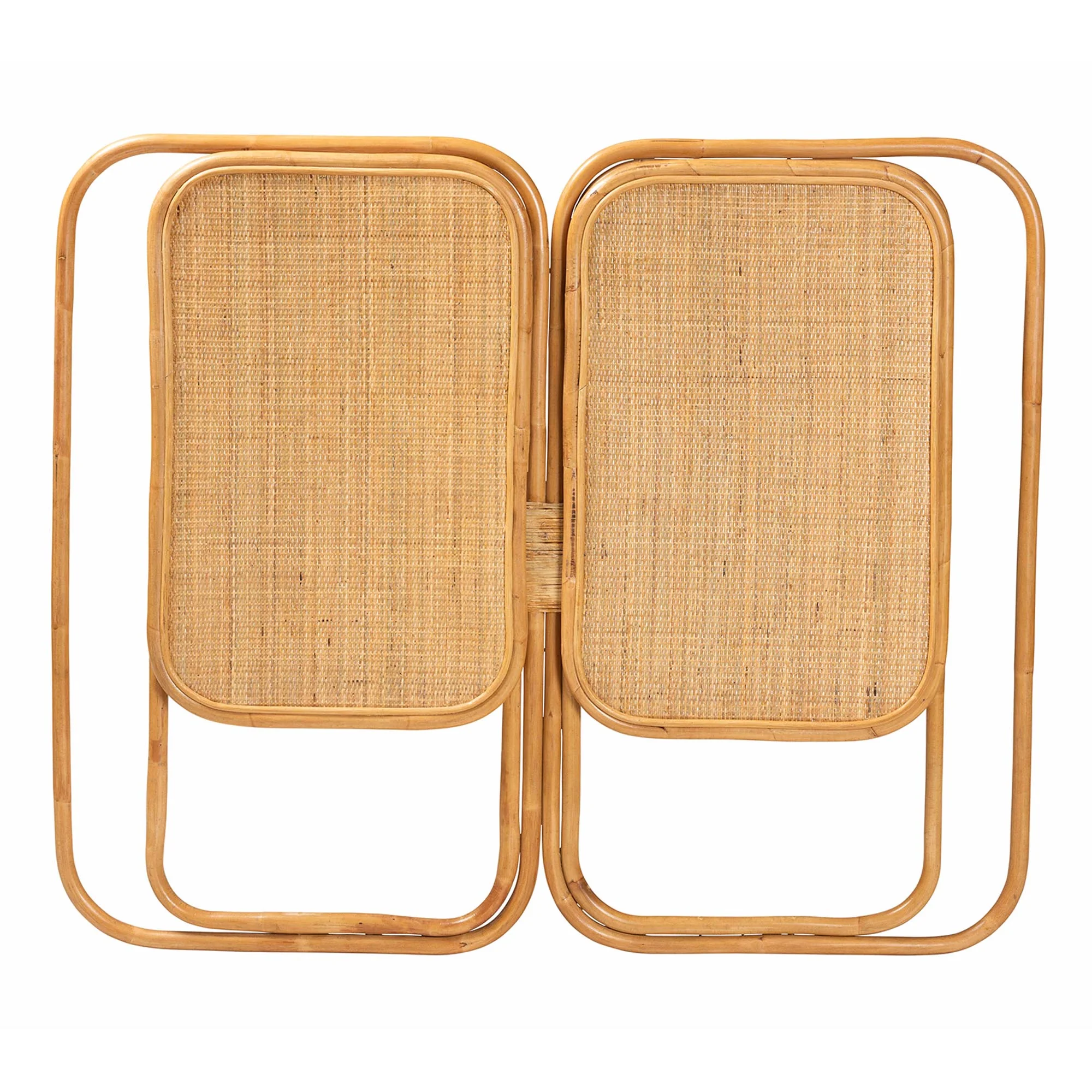 Baxton Studio bali & pari Gowan Modern Bohemian Natural Brown Rattan Queen Size Standalone Headboard - Image 3