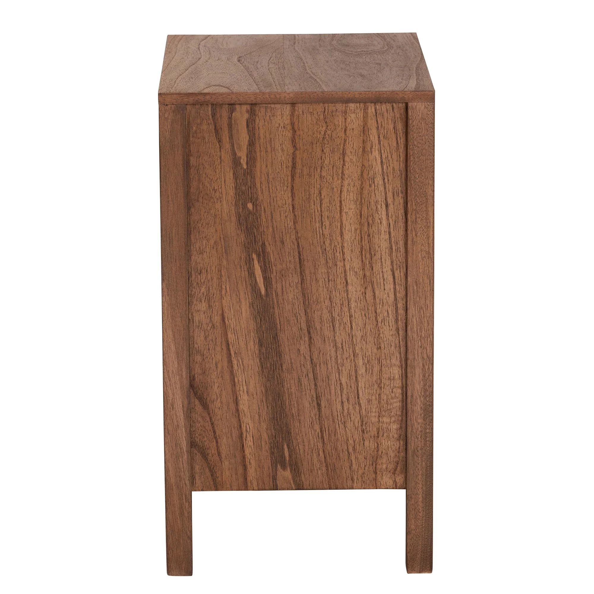 Baxton Studio bali & pari Holitz Modern Bohemian Walnut Brown Finished Bayur Wood Nightstand - Image 5