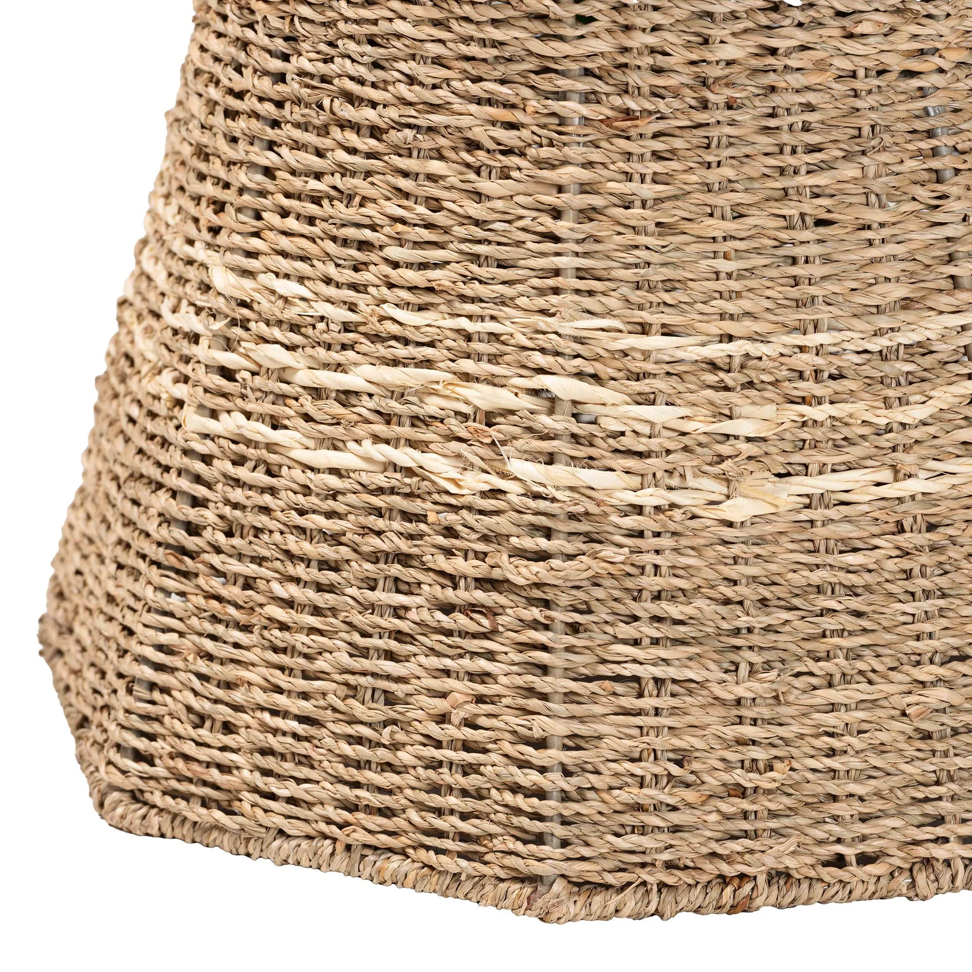 Baxton Studio bali & pari Idoya Modern Bohemian Natural Brown Seagrass End Table - Image 3