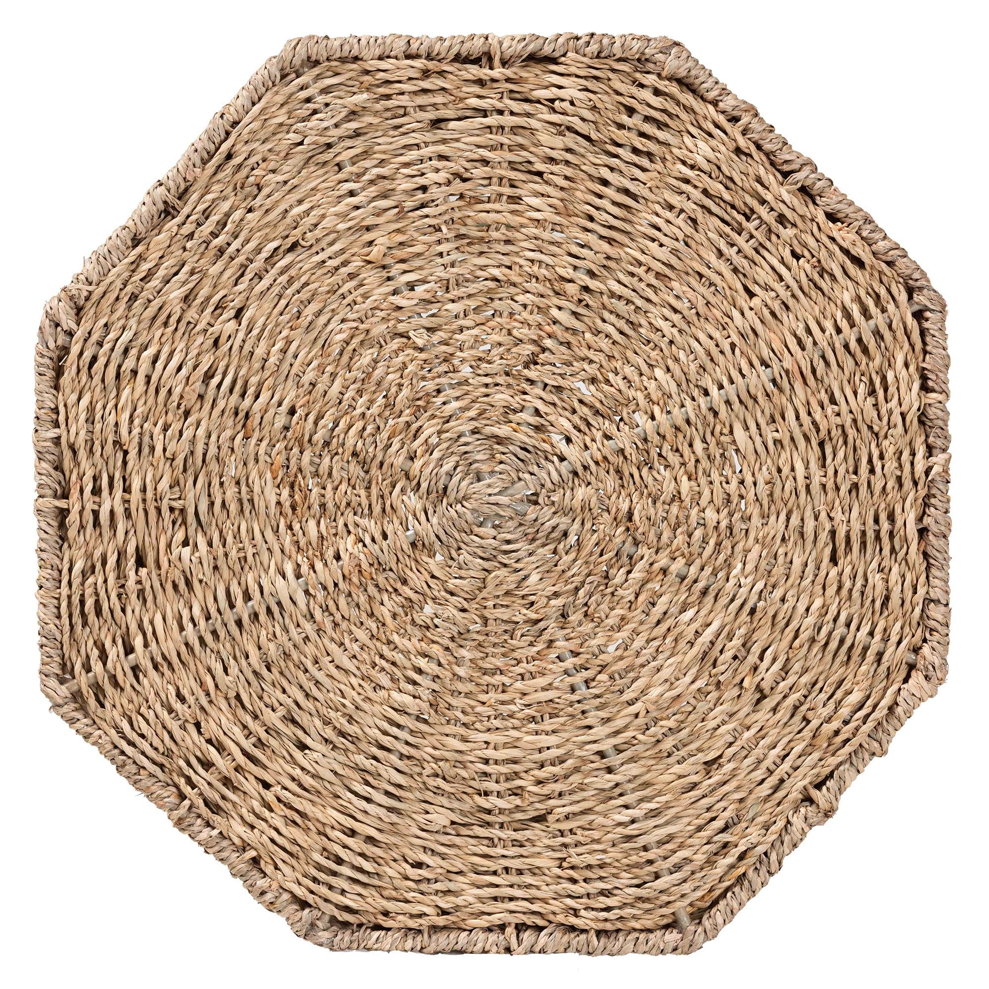 Baxton Studio bali & pari Idoya Modern Bohemian Natural Brown Seagrass End Table - Image 4
