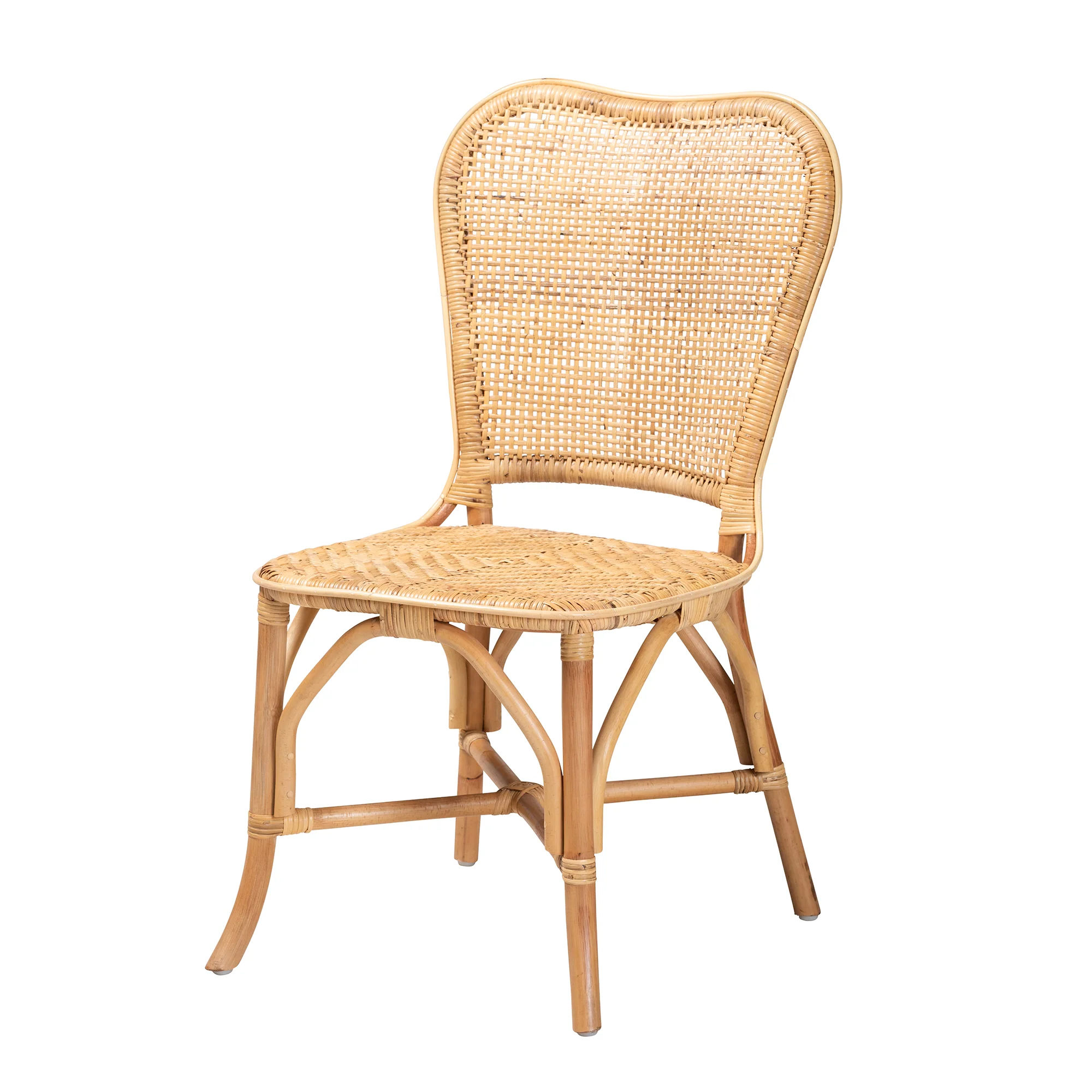 Baxton Studio bali & pari Irene Modern Bohemian Natural Rattan Dining Chair - Image 2