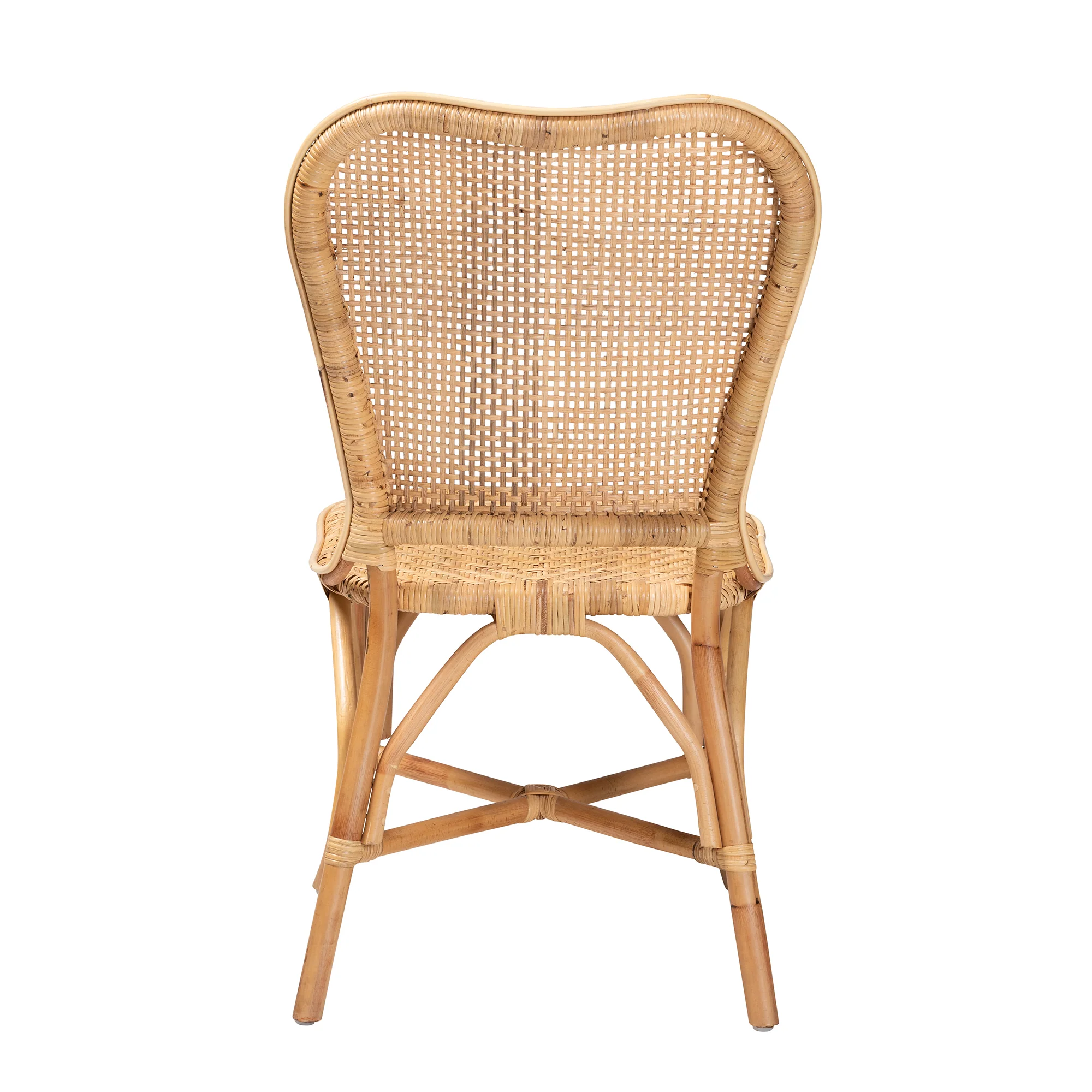 Baxton Studio bali & pari Irene Modern Bohemian Natural Rattan Dining Chair - Image 5