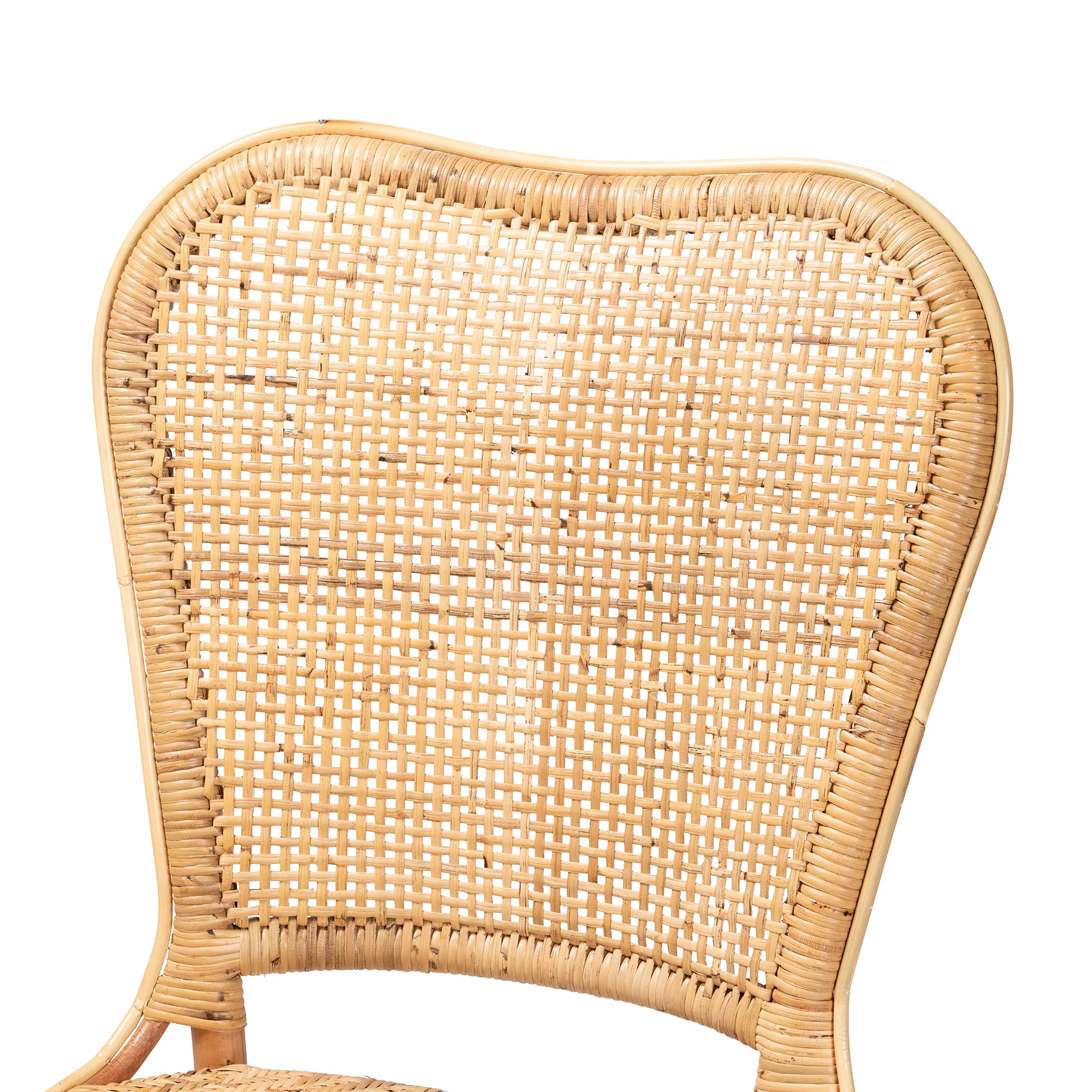 Baxton Studio bali & pari Irene Modern Bohemian Natural Rattan Dining Chair - Image 6