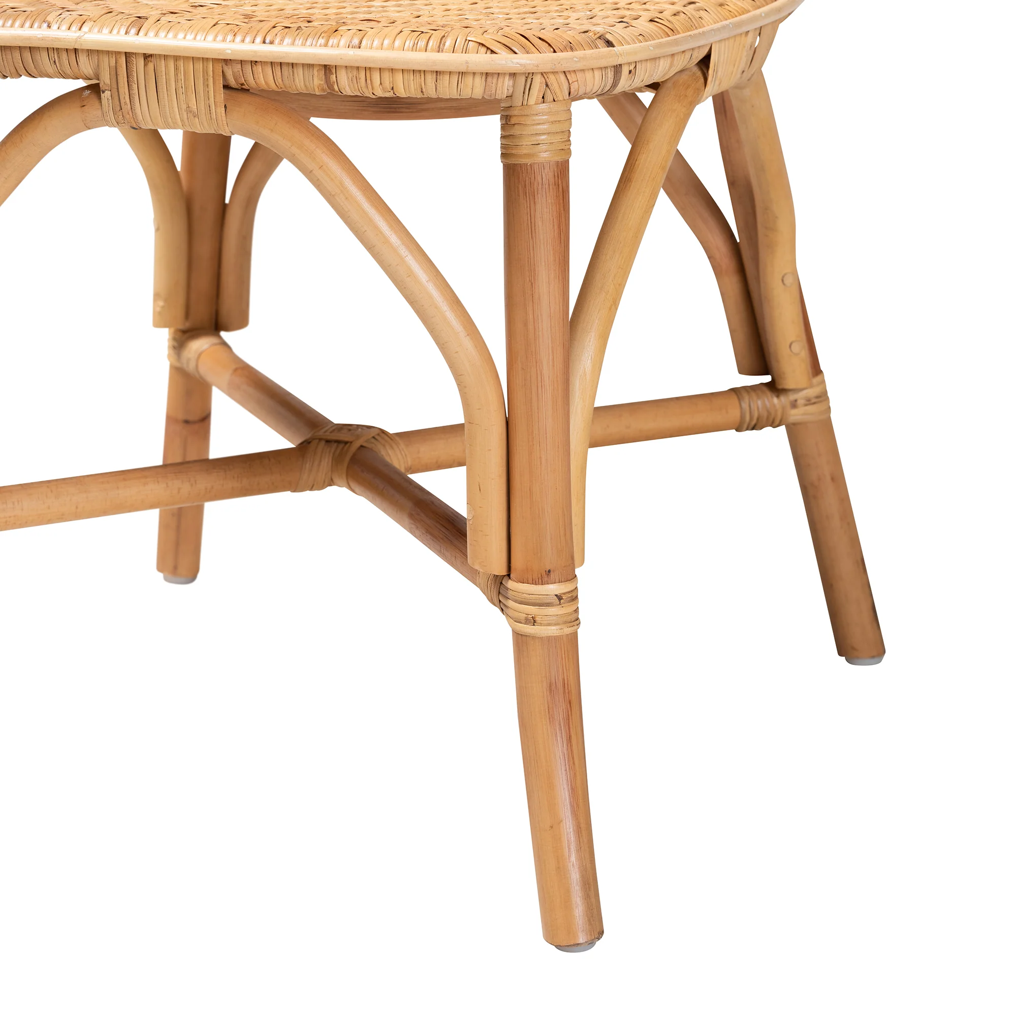 Baxton Studio bali & pari Irene Modern Bohemian Natural Rattan Dining Chair - Image 7