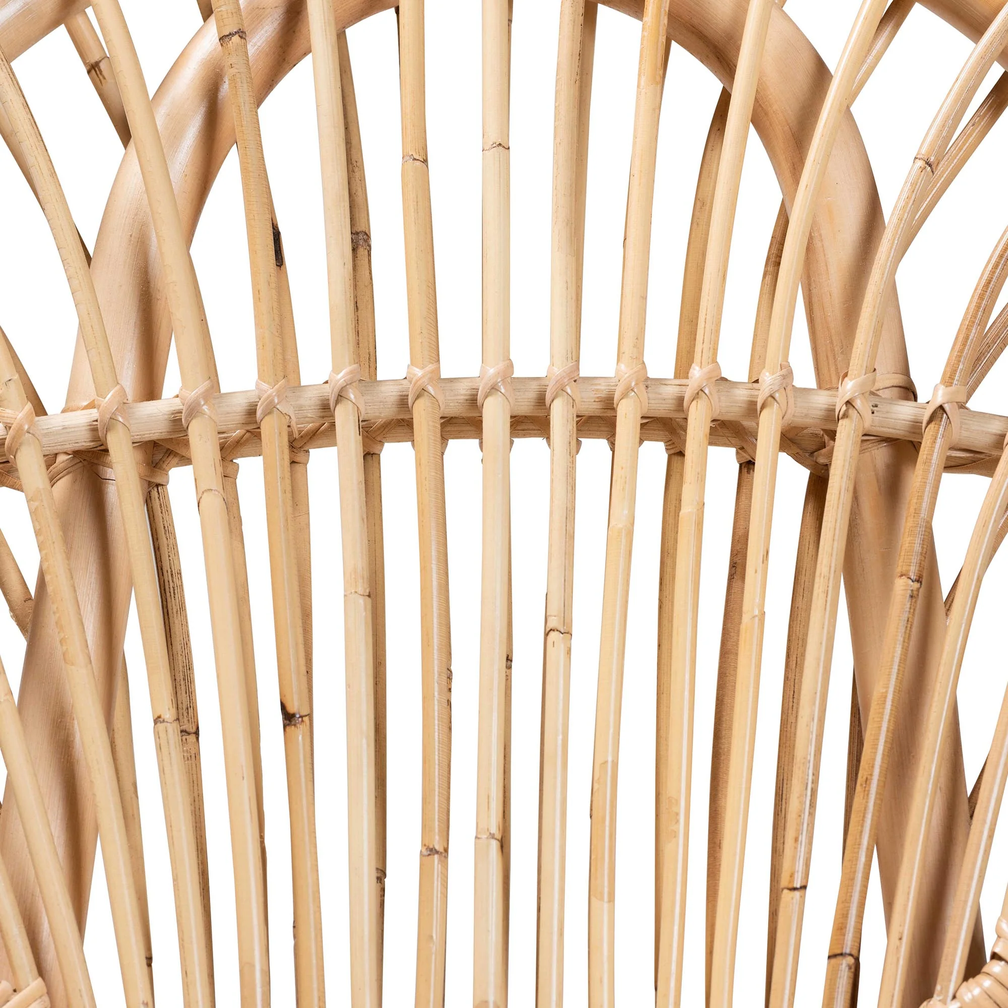 Baxton Studio bali & pari Iris Modern Bohemian Natural Brown Rattan Dining Chair - Image 8