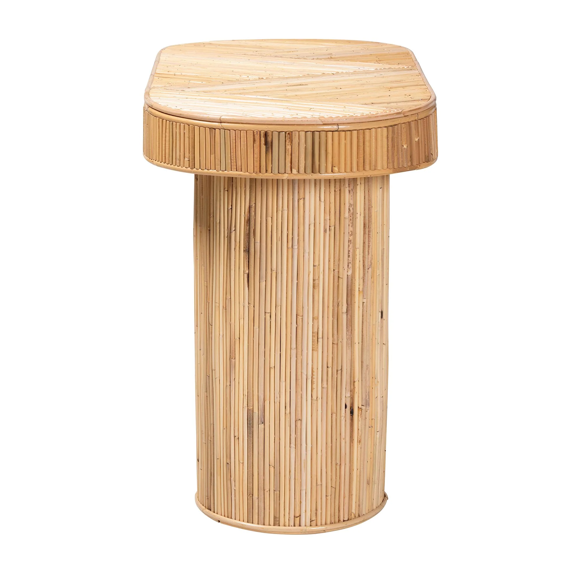 Baxton Studio bali & pari Iryna Modern Bohemian Natural Rattan Console Table - Image 6