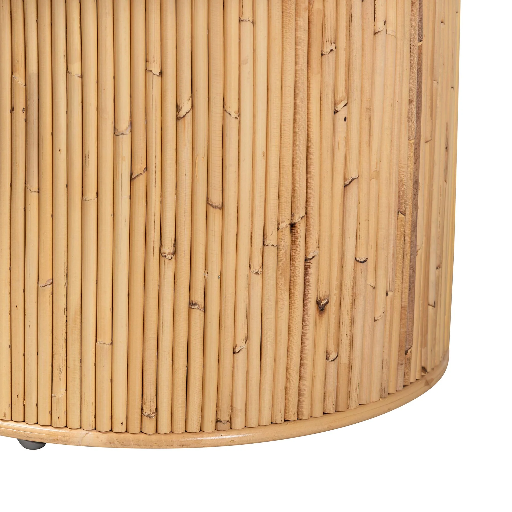 Baxton Studio bali & pari Iryna Modern Bohemian Natural Rattan End Table - Image 5