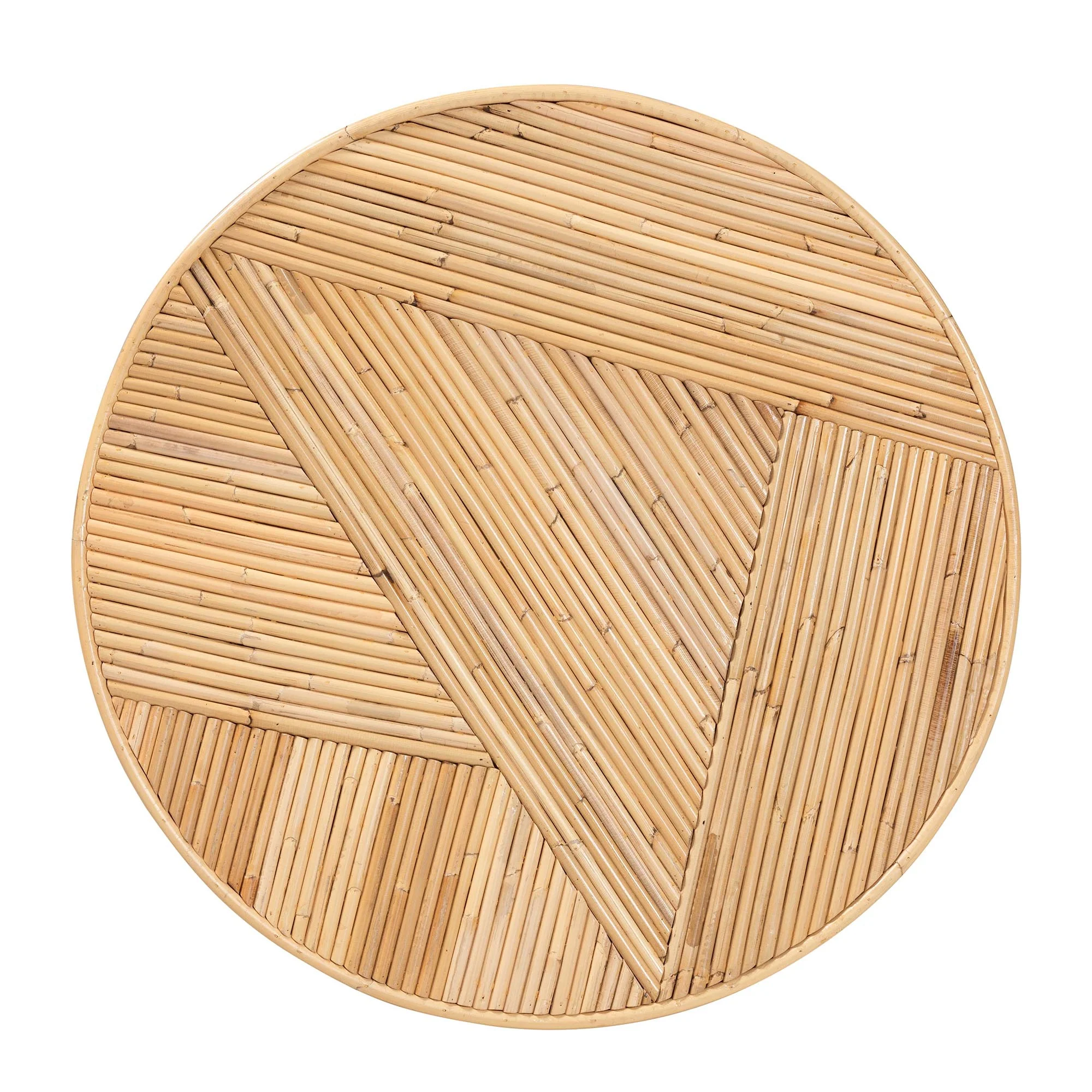 Baxton Studio bali & pari Iryna Modern Bohemian Natural Rattan End Table - Image 6