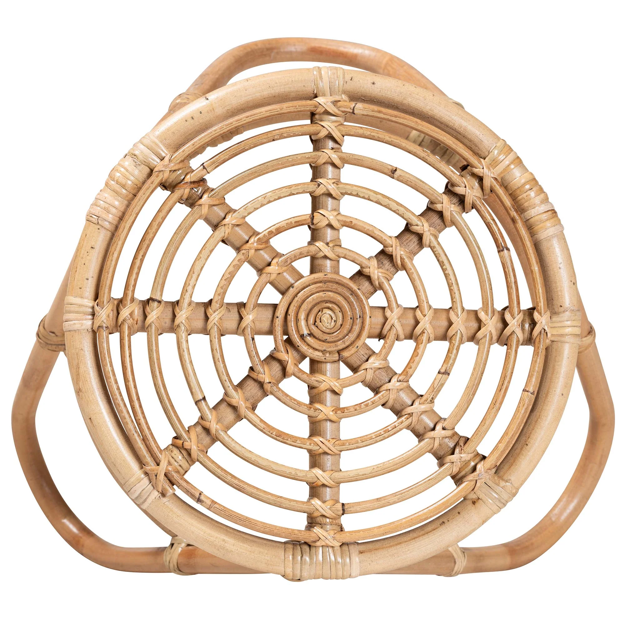 Baxton Studio bali & pari Jacinda Modern Bohemian Natural Brown Rattan End Table - Image 4