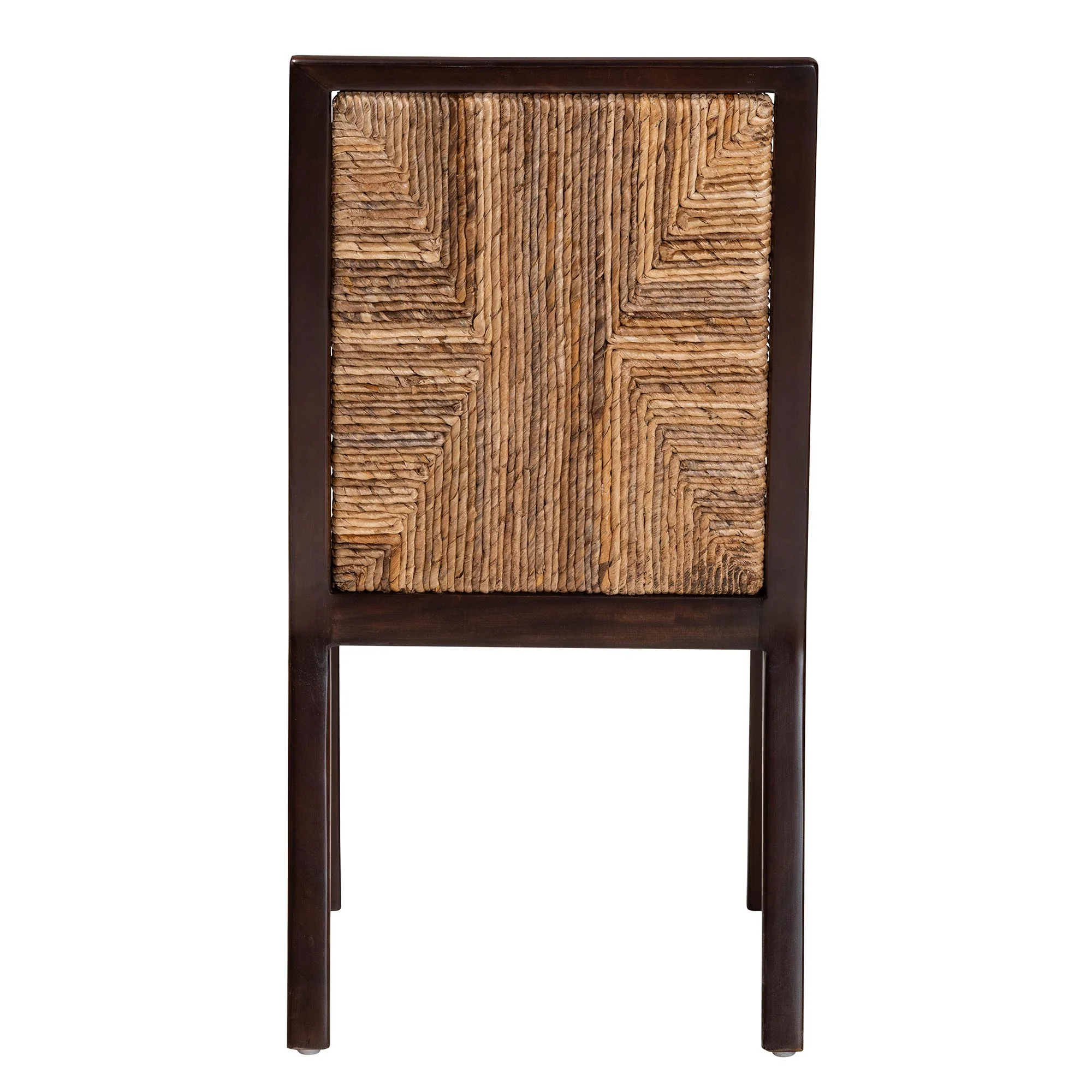 Baxton Studio bali & pari Joana Modern Bohemian Dark Brown Mahogany Wood and Natural Seagrass Dining Side Chair - Image 5