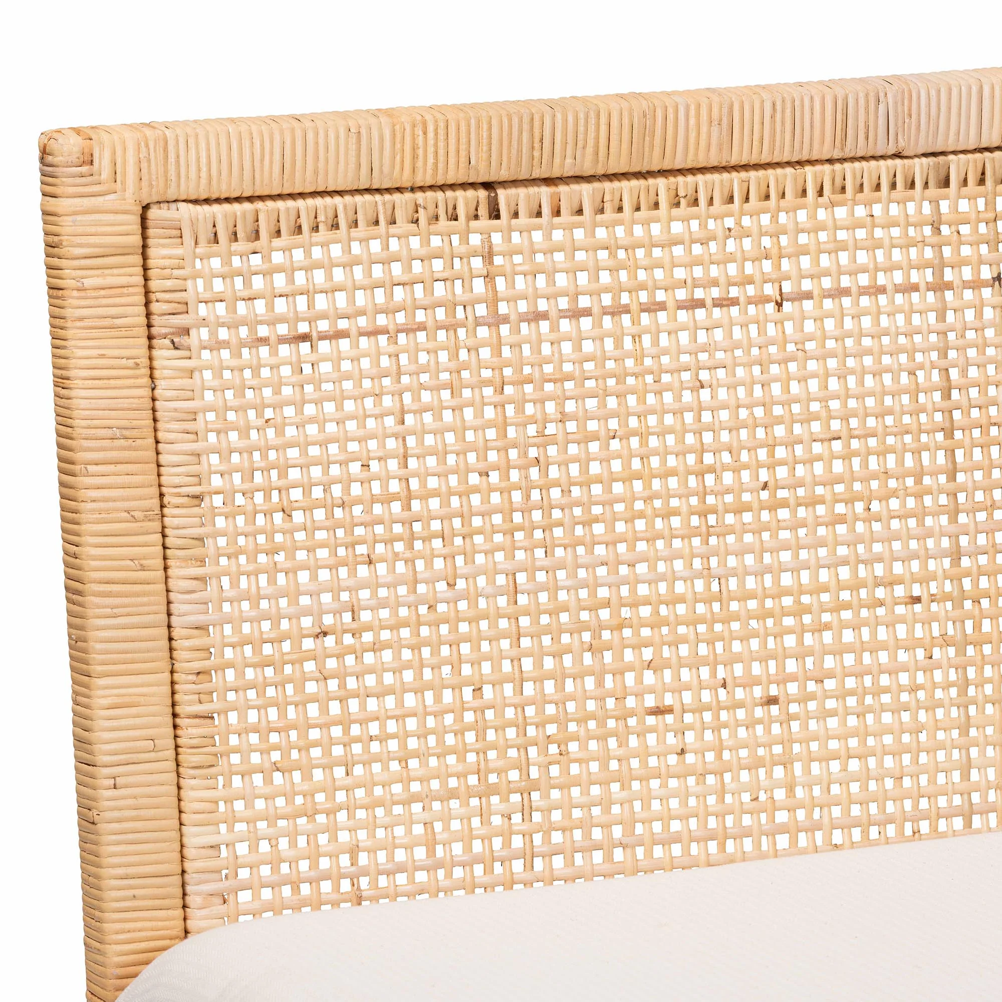 Baxton Studio bali & pari Kalimantan Bohemian Light Honey Rattan 2-Piece Banquette Set - Image 7