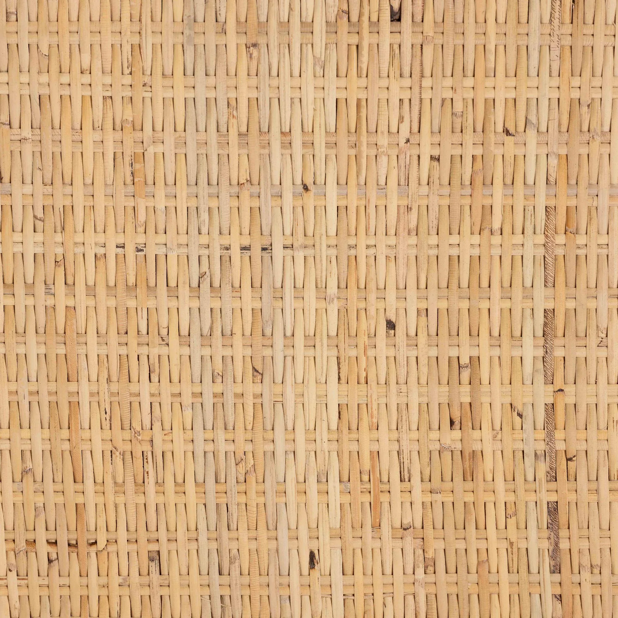 Baxton Studio bali & pari Kalimantan Bohemian Light Honey Rattan and Mahogany Wood Square Coffee Table - Image 5