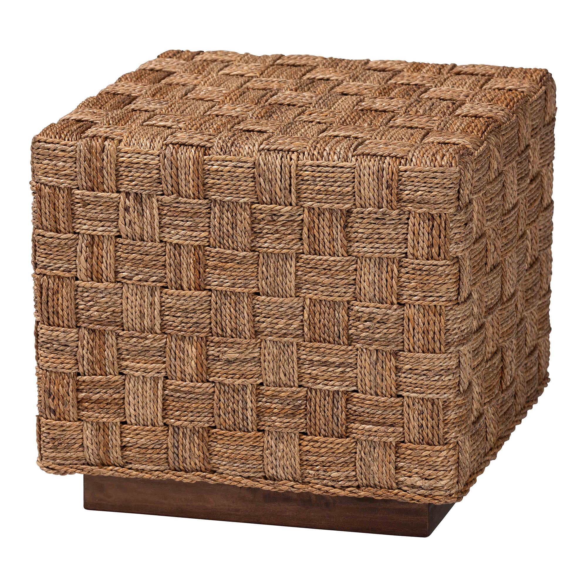 Baxton Studio bali & pari Karina Bohemian Natural Seagrass End Table - Image 4