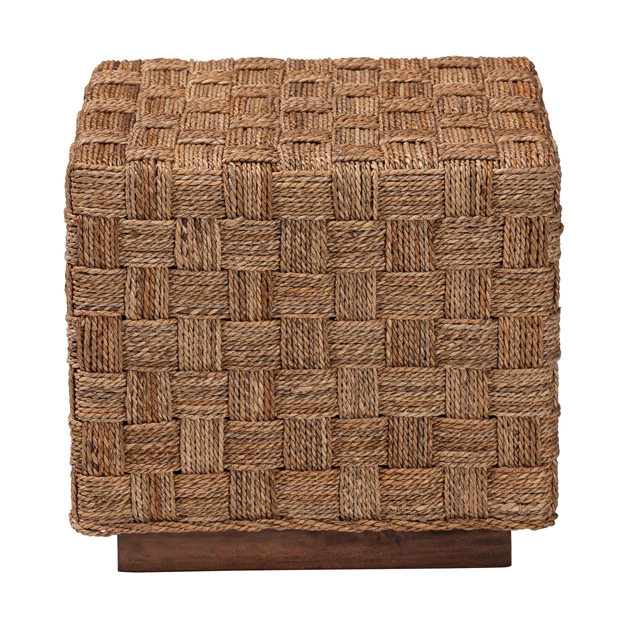 Baxton Studio bali & pari Karina Bohemian Natural Seagrass End Table - Image 5