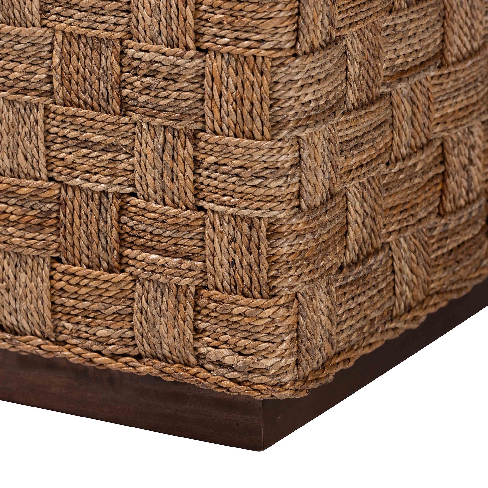 Baxton Studio bali & pari Karina Bohemian Natural Seagrass End Table - Image 8