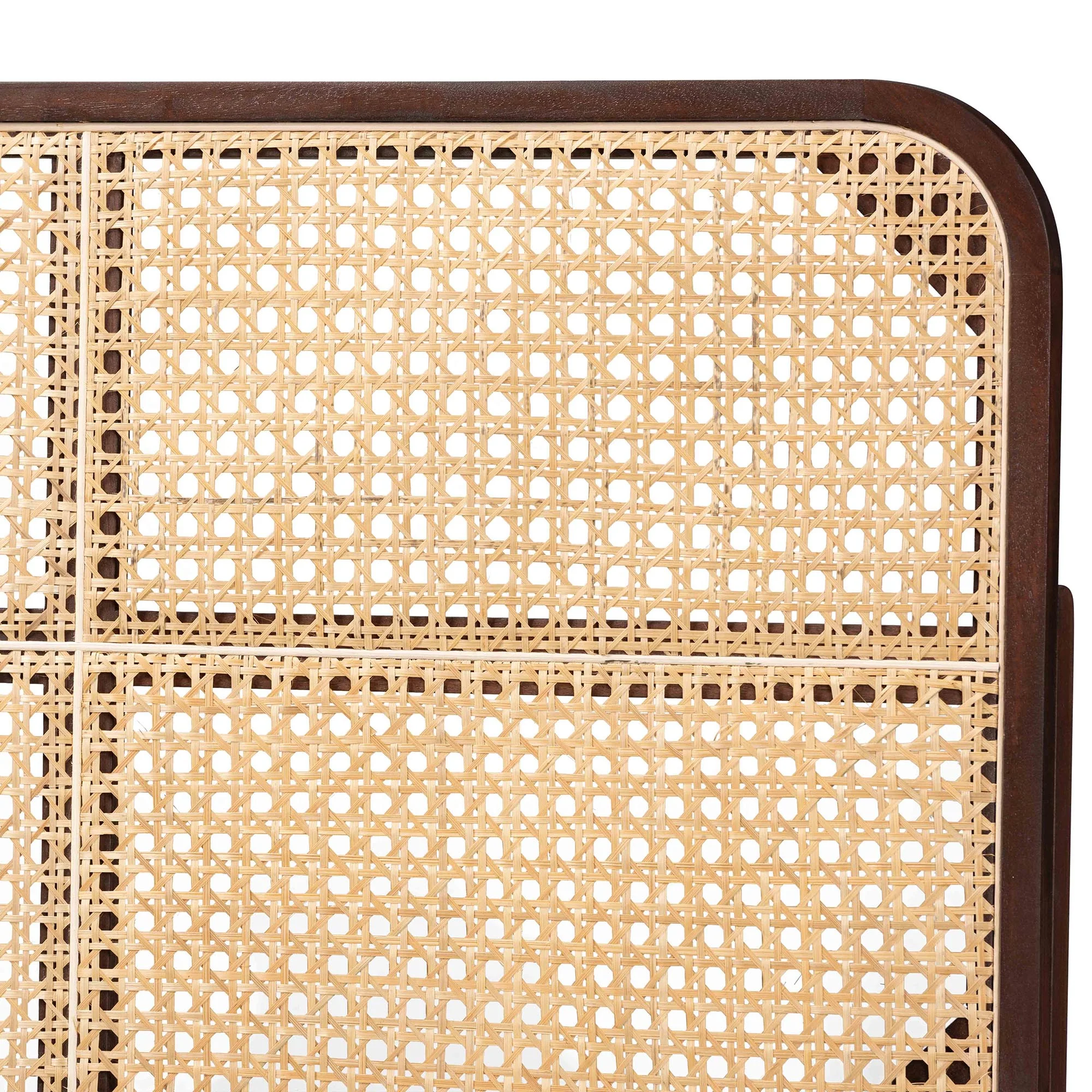 Baxton Studio bali & pari Lainer Modern Bohemian Black Finished Bayur Wood and Natural Bamboo Queen Size Headboard - Image 12