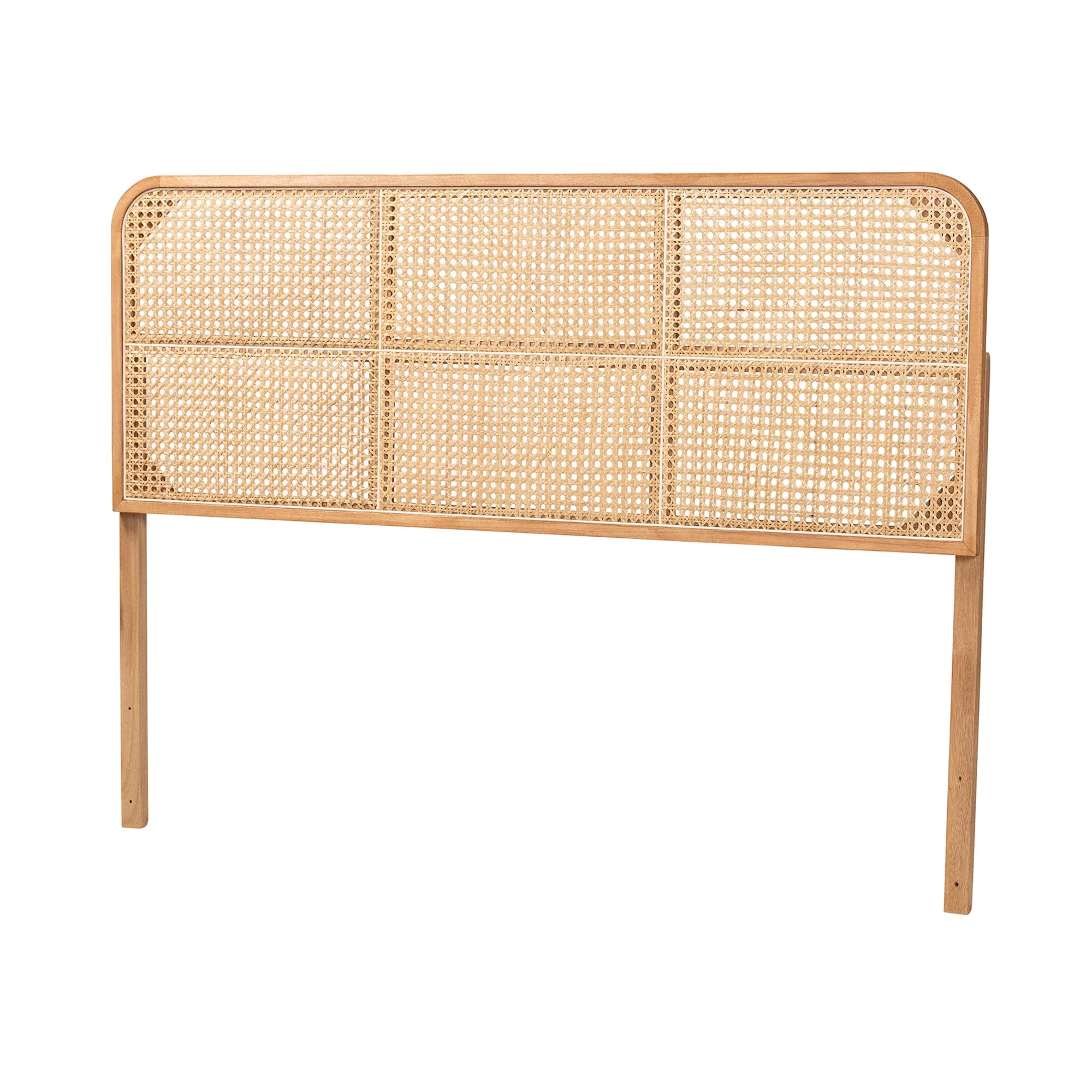 Baxton Studio bali & pari Lainer Modern Bohemian Black Finished Bayur Wood and Natural Bamboo Queen Size Headboard - Image 18