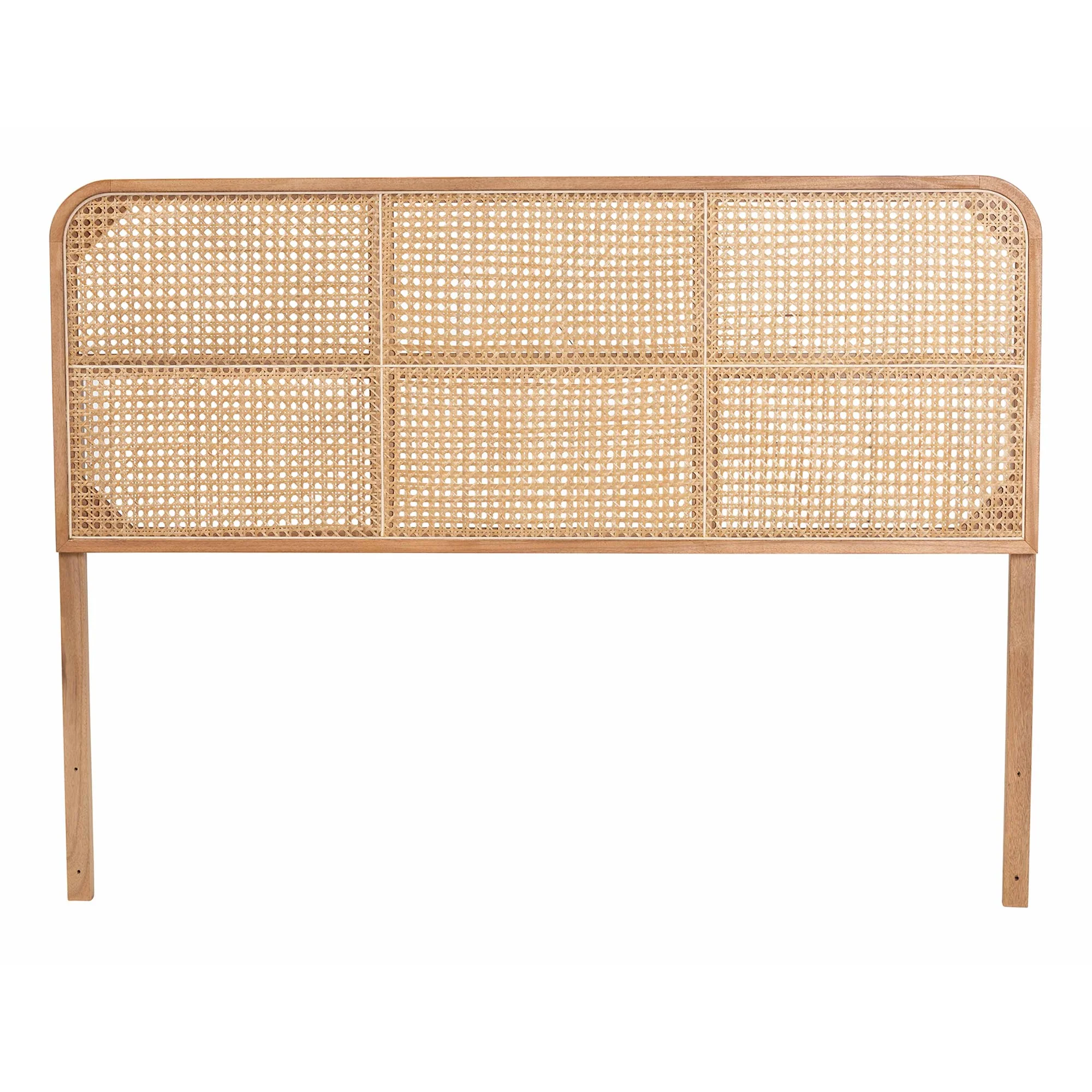 Baxton Studio bali & pari Lainer Modern Bohemian Black Finished Bayur Wood and Natural Bamboo Queen Size Headboard - Image 19