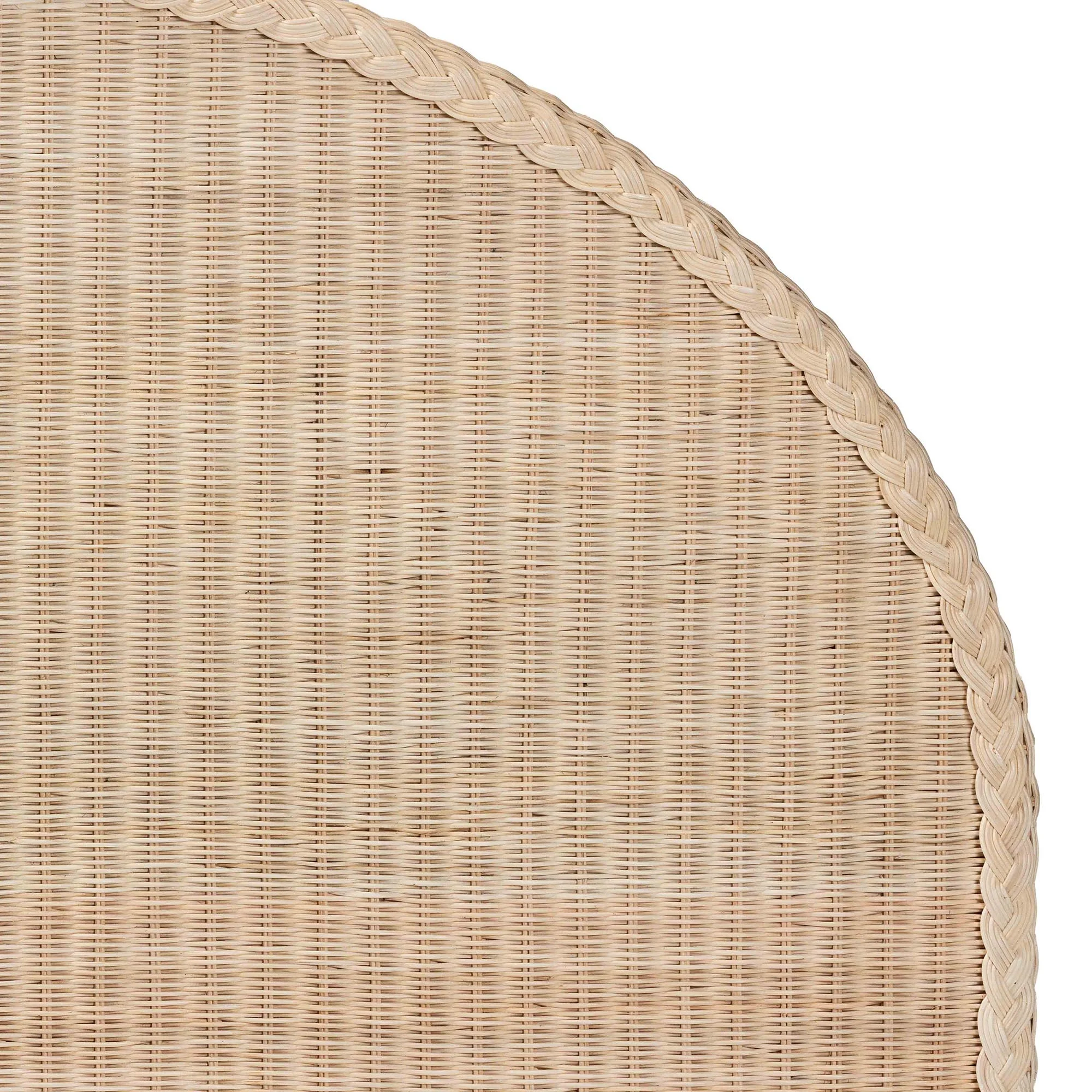 Baxton Studio bali & pari Lanica Japandi Sun Bleached Rattan King Size Standalone Headboard - Image 5