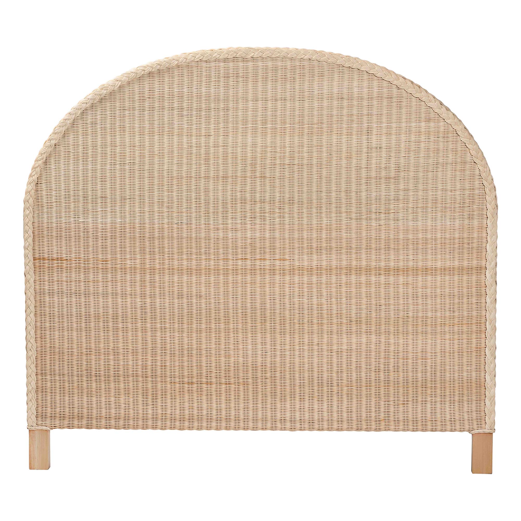 Baxton Studio bali & pari Lanica Japandi Sun Bleached Rattan Queen Size Standalone Headboard - Image 4