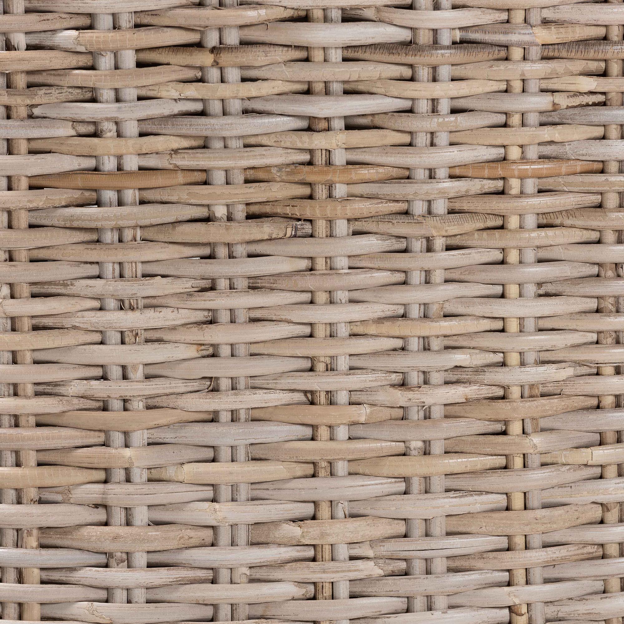 Baxton Studio bali & pari Lara Bohemian Grey Kubu Rattan and Mahogany Wood Dining Chair - Image 10