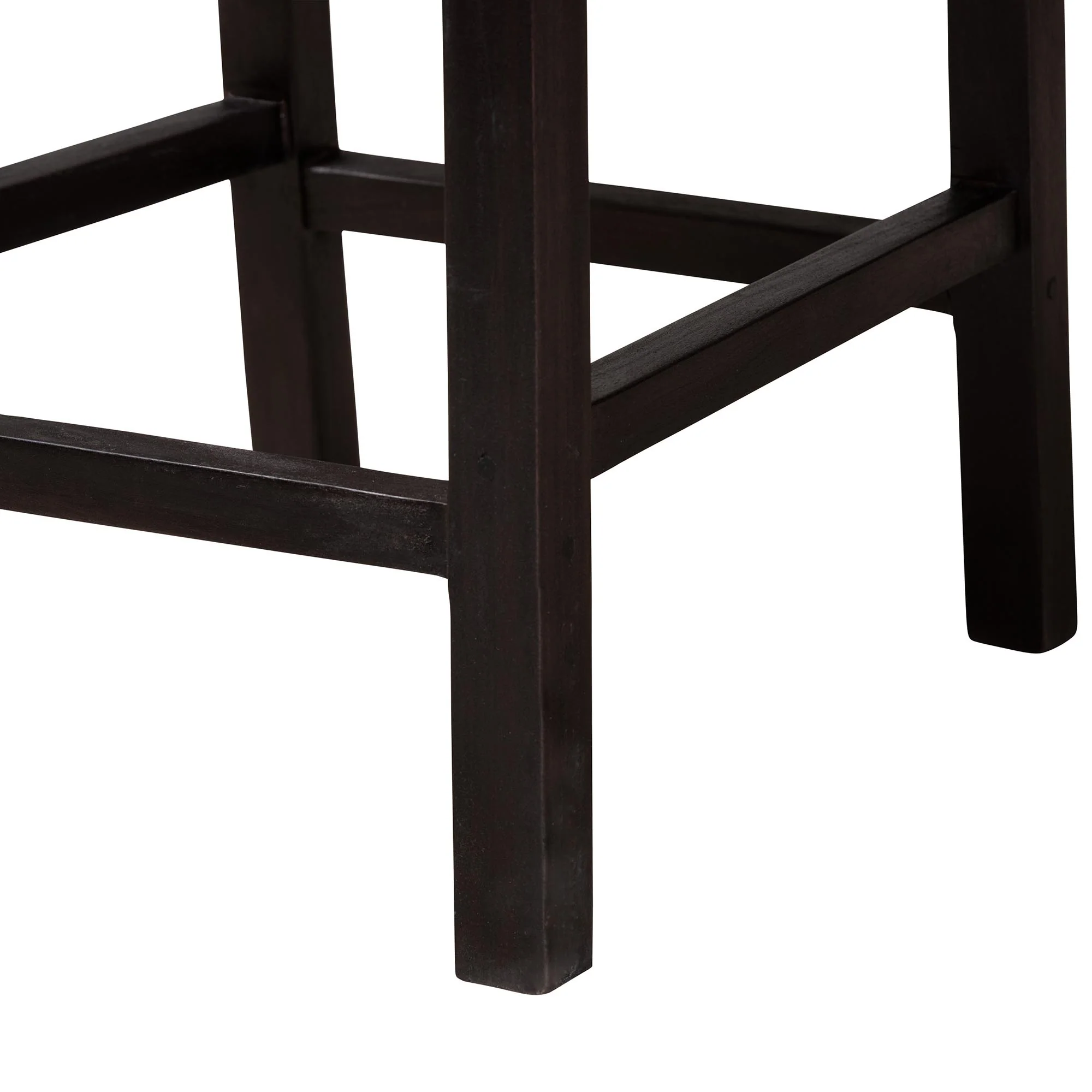 Baxton Studio bali & pari Laymi Modern Bohemian Dark Brown Mahogany Wood and Seagrass Counter Stool - Image 7