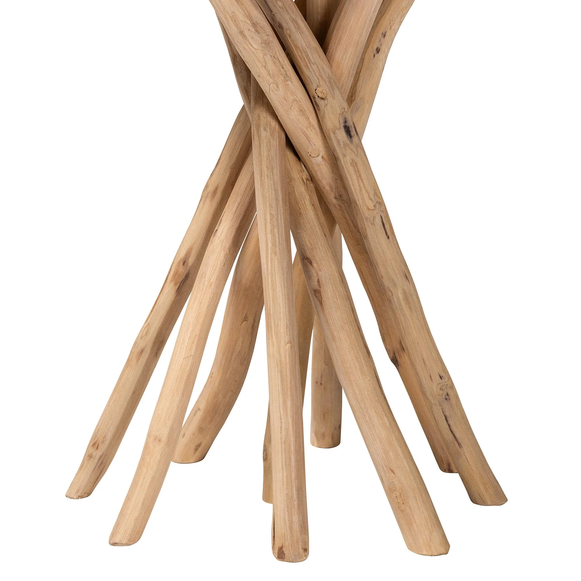 Baxton Studio bali & pari Liberte Natural Teak Wood End Table - Image 3