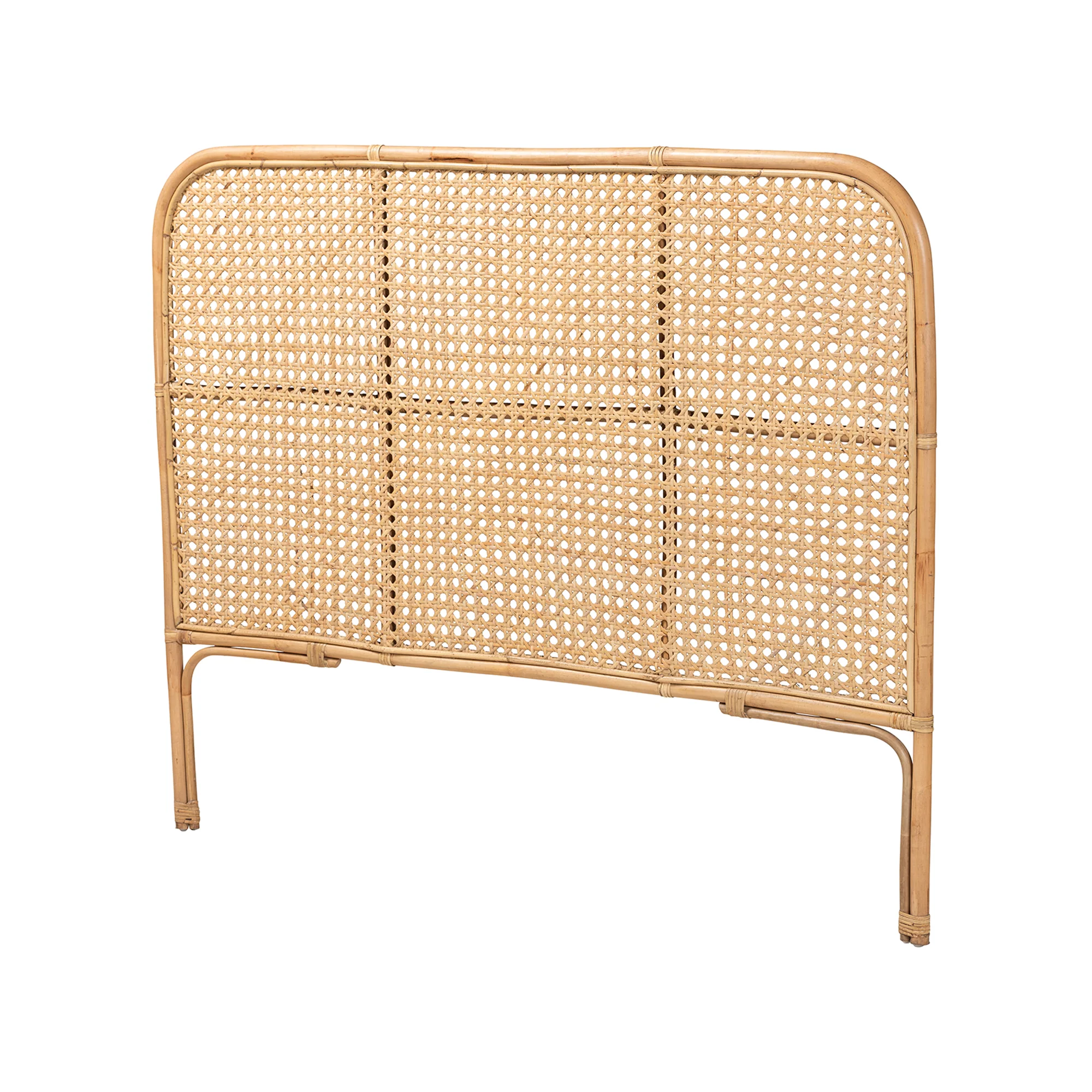 Baxton Studio bali & pari Linette Modern Bohemian Natural Rattan Queen Size Standalone Headboard - Image 2