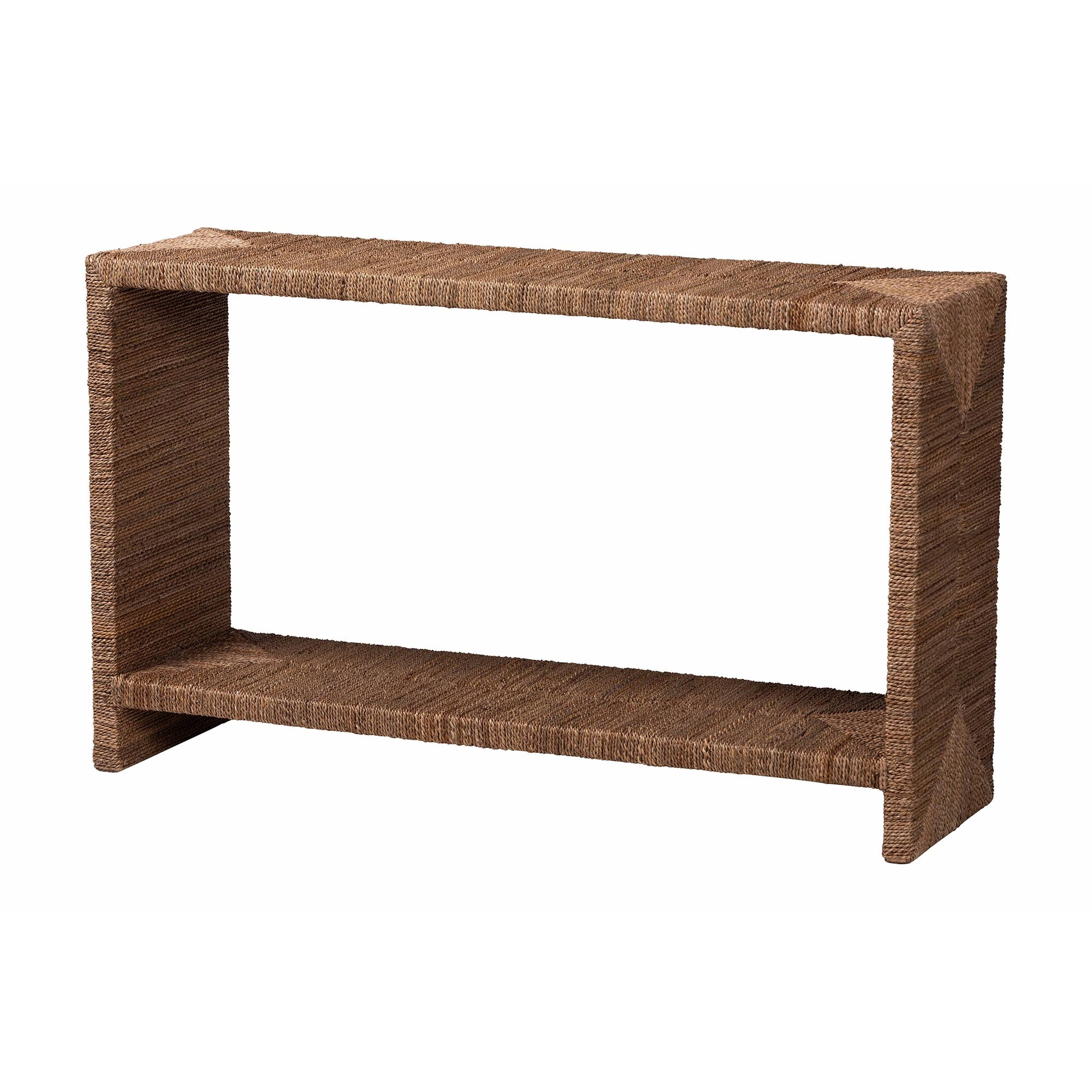 Baxton Studio bali & pari Liza Bohemian Natural Seagrass Console Table - Image 3