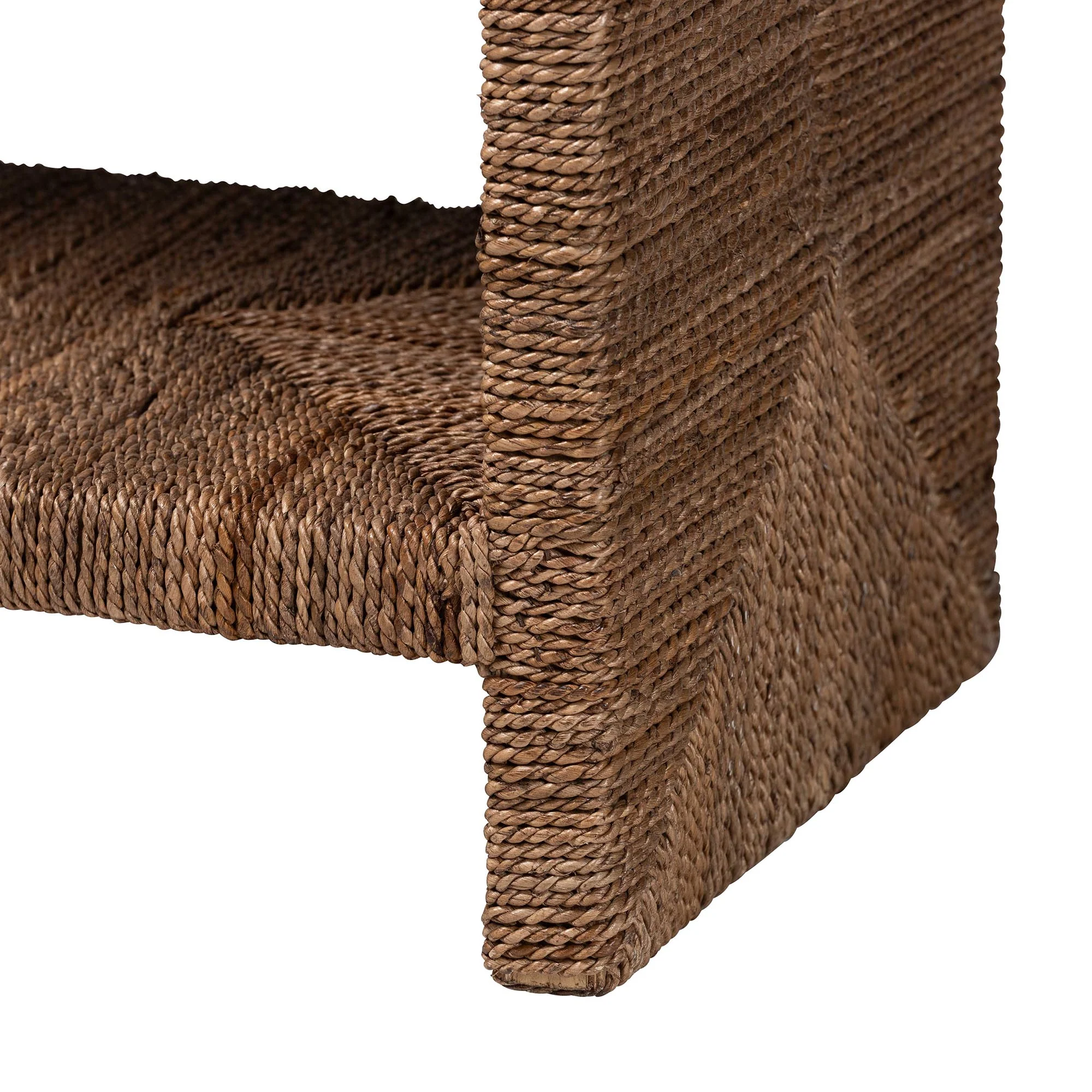 Baxton Studio bali & pari Liza Bohemian Natural Seagrass Console Table - Image 6
