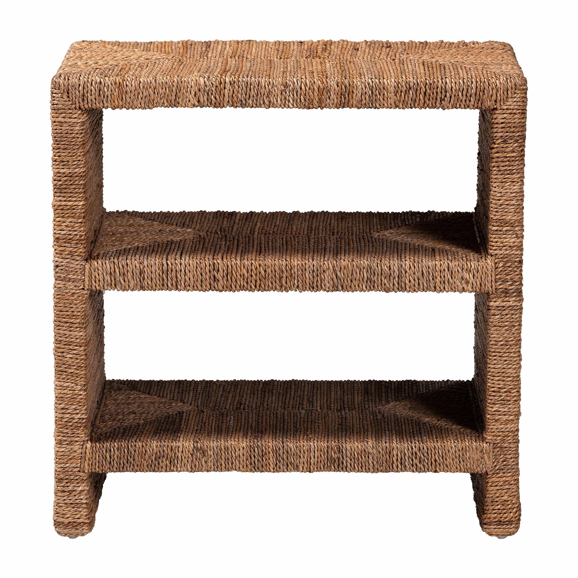 Baxton Studio bali & pari Liza Bohemian Natural Seagrass End Table - Image 5