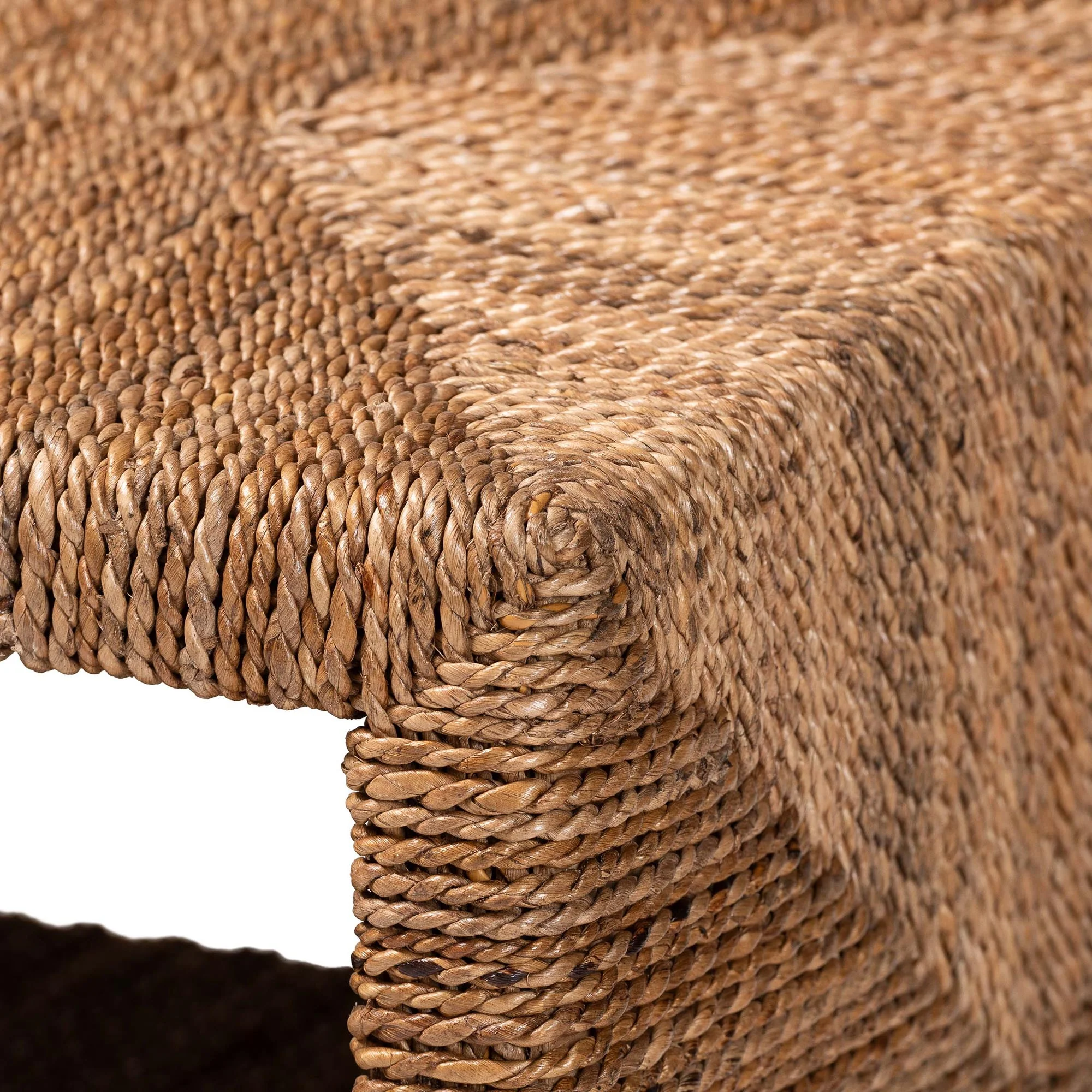 Baxton Studio bali & pari Liza Bohemian Natural Seagrass End Table - Image 7