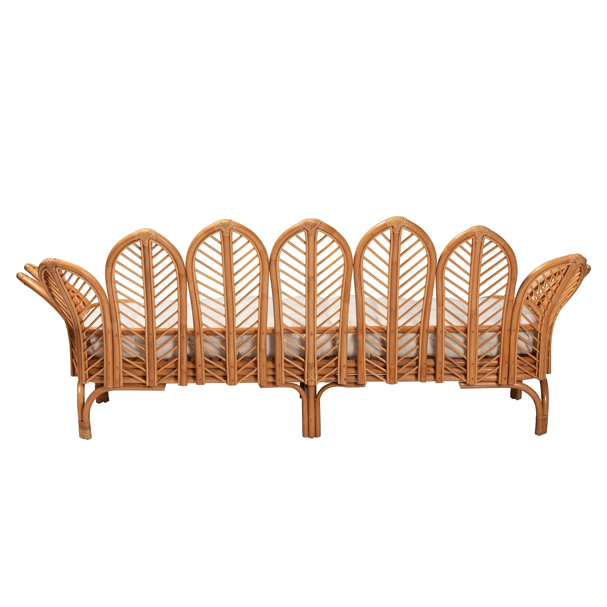 Baxton Studio bali & pari Loften Bohemian Light Honey Rattan Daybed - Image 7