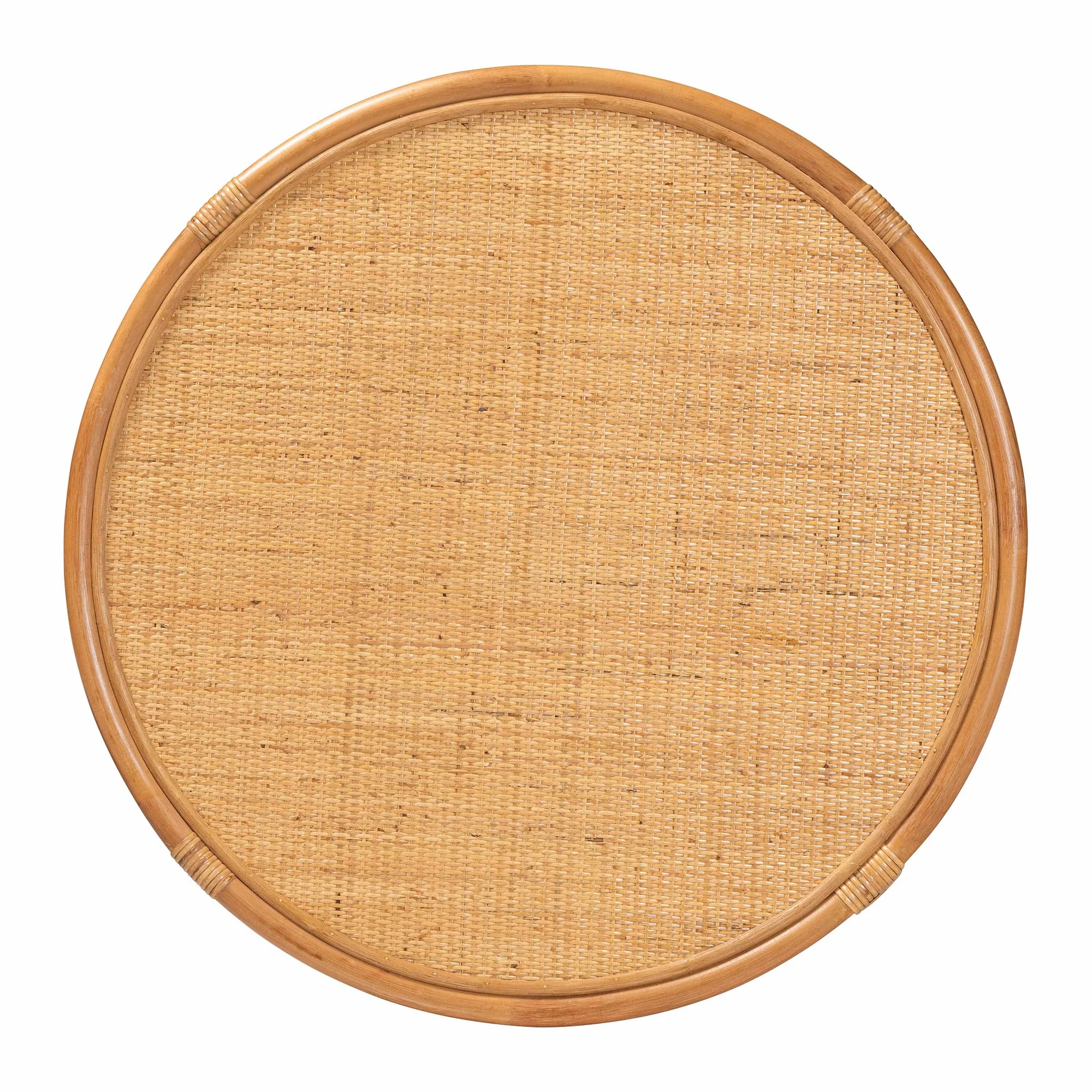 Baxton Studio bali & pari Louis Modern Bohemian Natural Brown Rattan Coffee Table - Image 9