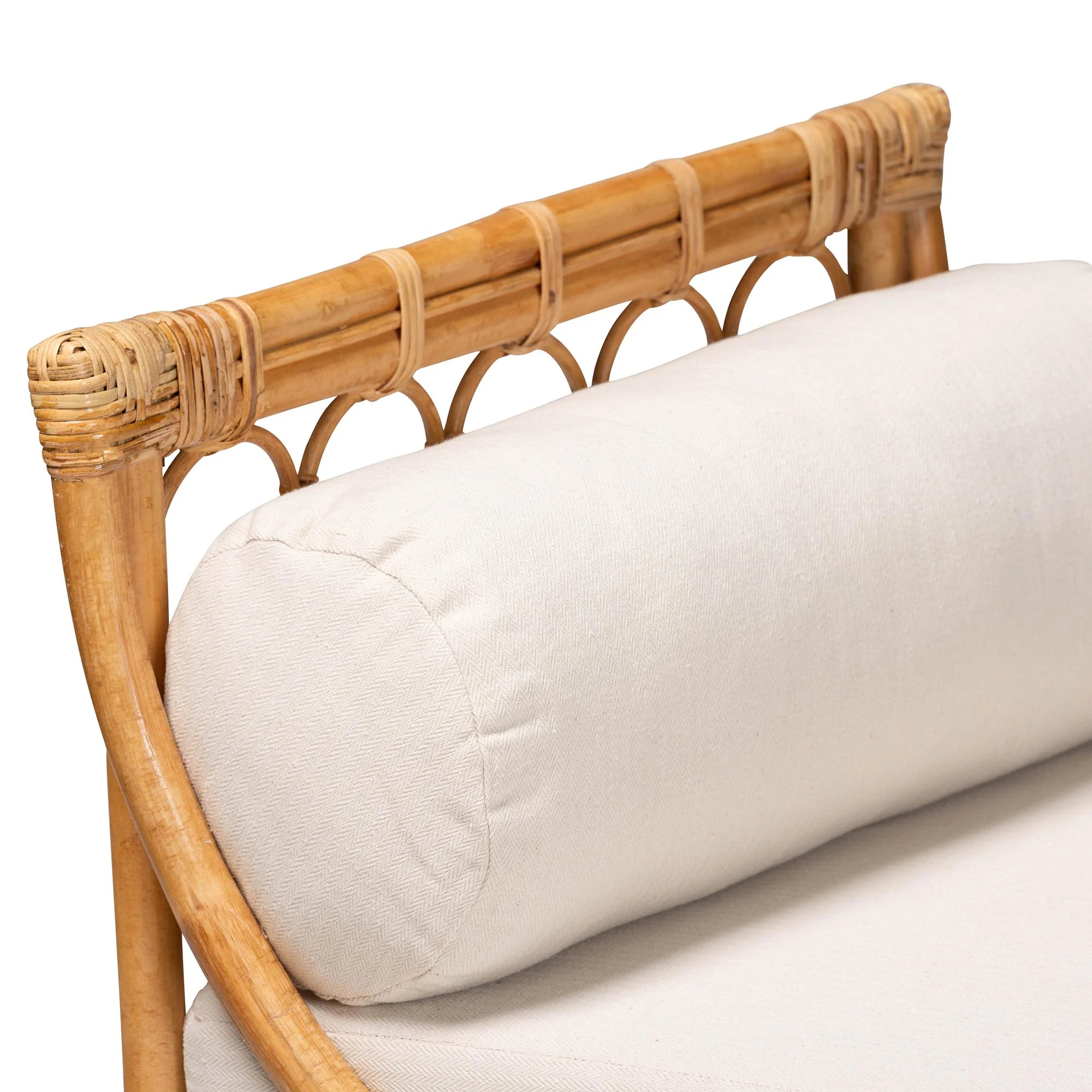 Baxton Studio bali & pari Macias Modern Bohemian Natural Brown Rattan Daybed - Image 5