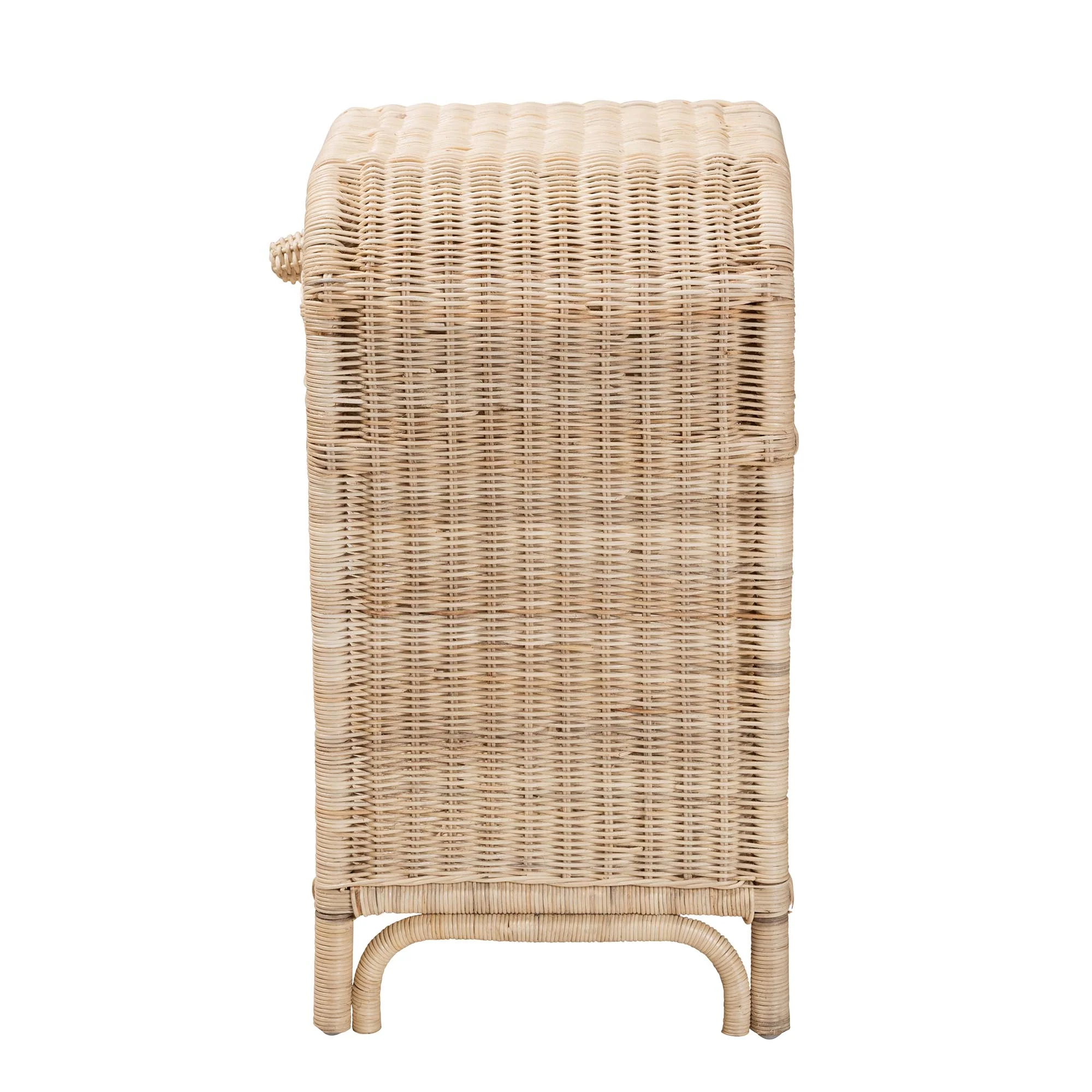 Baxton Studio bali & pari Magni Modern Bohemian Natural Brown Rattan 1-Drawer Nightstand - Image 5