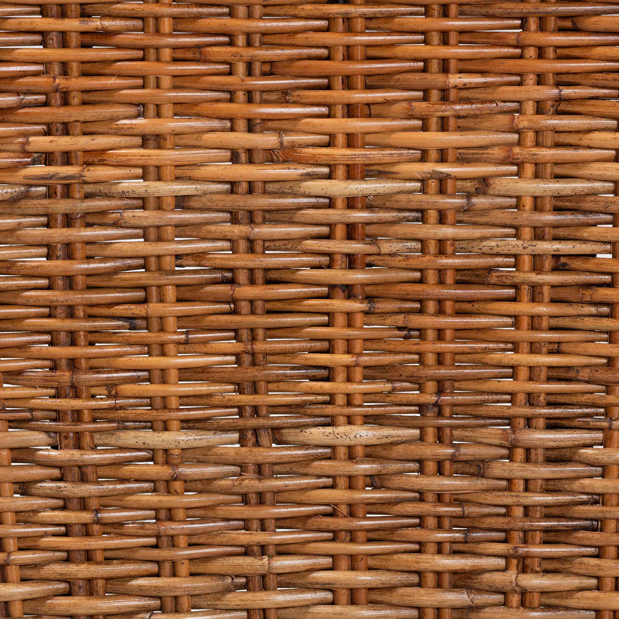 Baxton Studio bali & pari Manrico Modern Bohemian Dark Brown Finished Wood and Natural Rattan 2-Piece Dining Chair Set - Image 7
