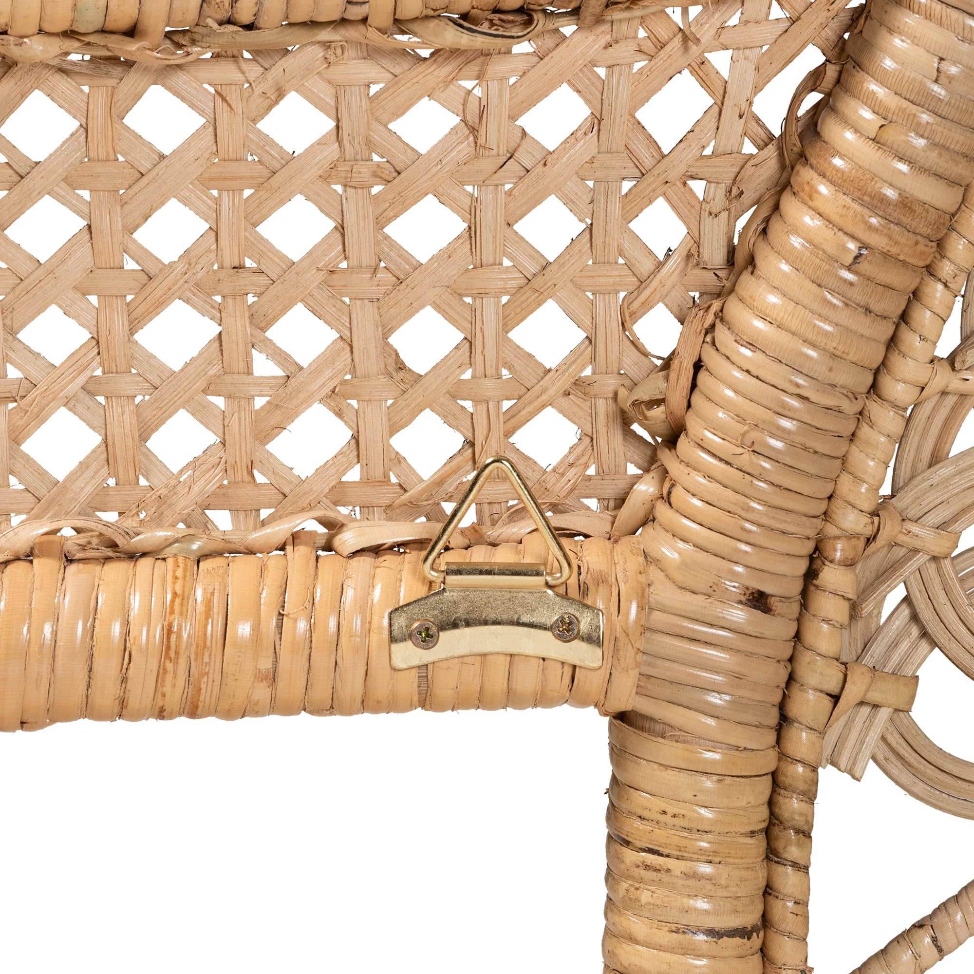 Baxton Studio bali & pari Marlette Modern Bohemian Natural Brown Rattan Queen Size Standalone Headboard - Image 6
