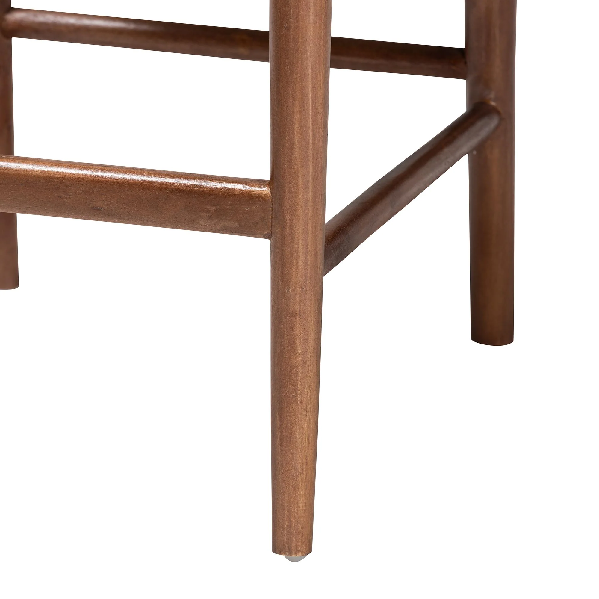 Baxton Studio bali & pari Maryland Modern Bohemian Natural Rattan and Acacia Wood Counter Stool - Image 9