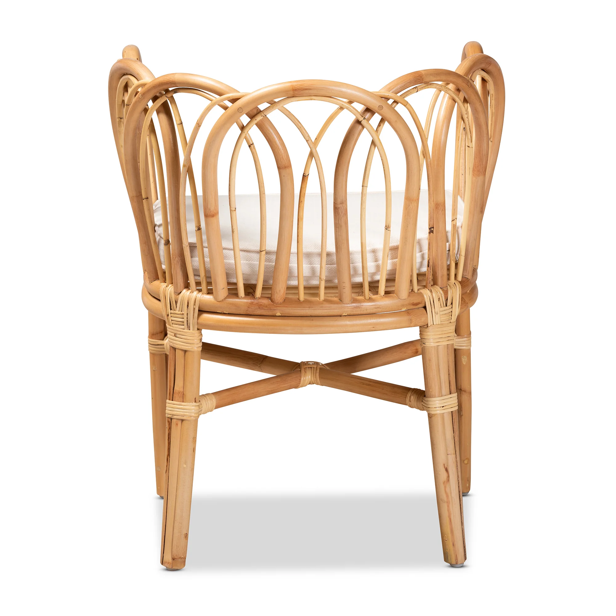Baxton Studio bali & pari Melody Modern and Contemporary Natural Finished Rattan Dining Chair - Image 6