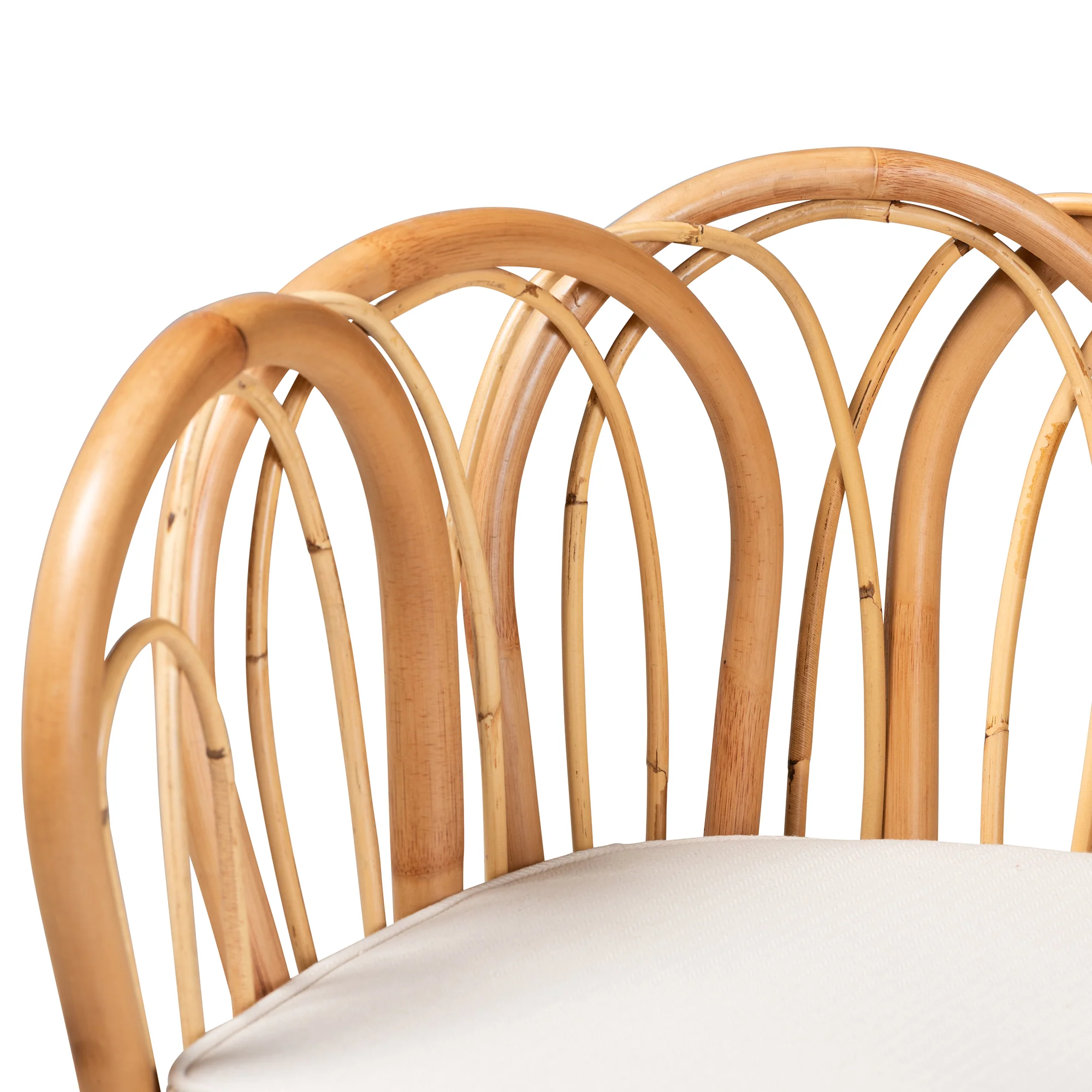 Baxton Studio bali & pari Melody Modern and Contemporary Natural Finished Rattan Dining Chair - Image 7