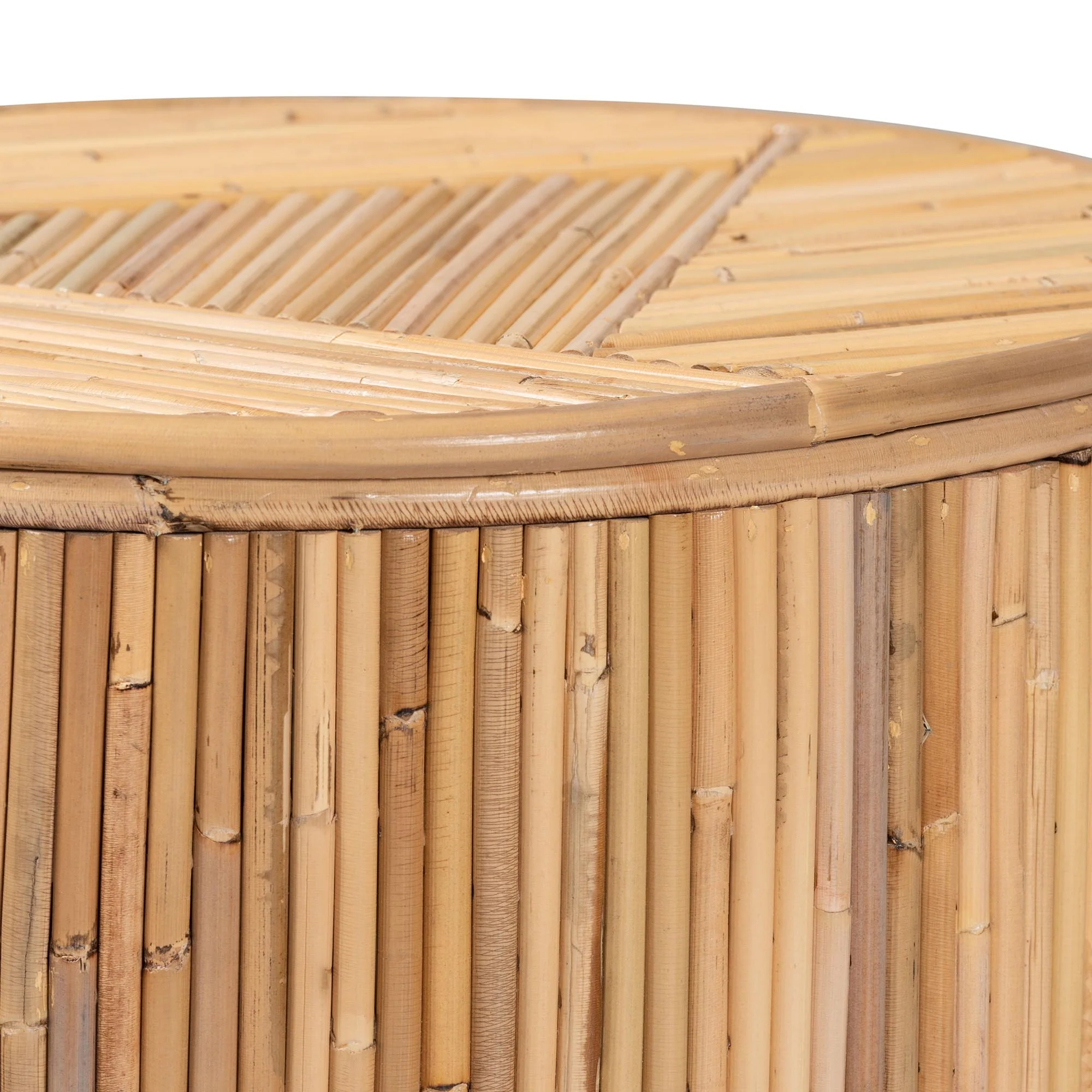 Baxton Studio bali & pari Milagra Modern Bohemian Natural Rattan End Table - Image 3