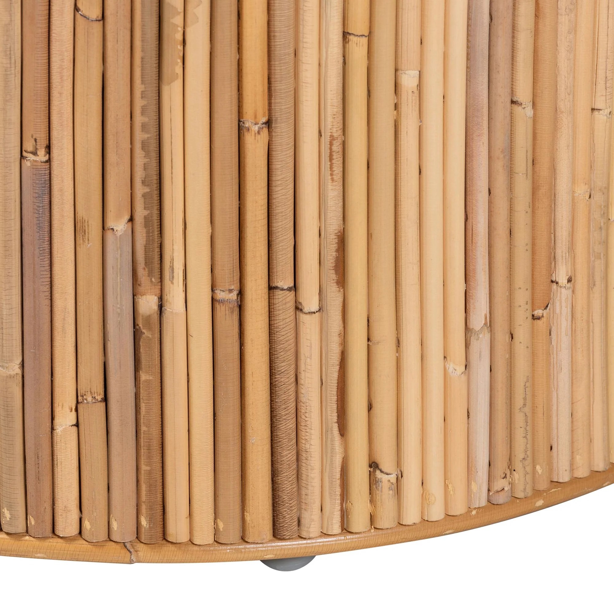 Baxton Studio bali & pari Milagra Modern Bohemian Natural Rattan End Table - Image 4