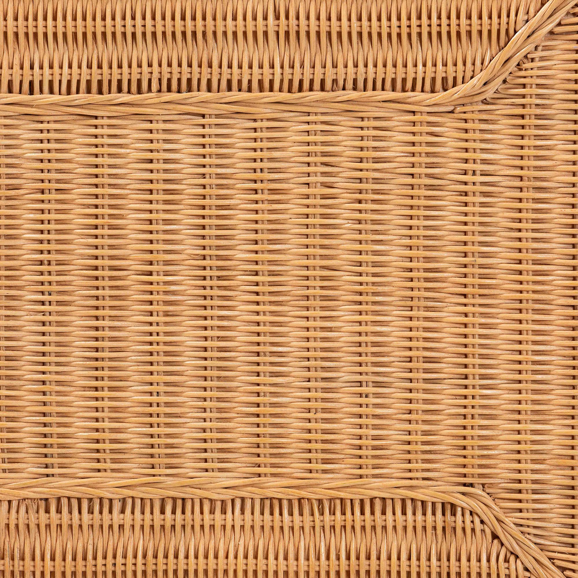 Baxton Studio bali & pari Minahasa Bohemian Light Honey Braided Rattan Coffee Table - Image 7