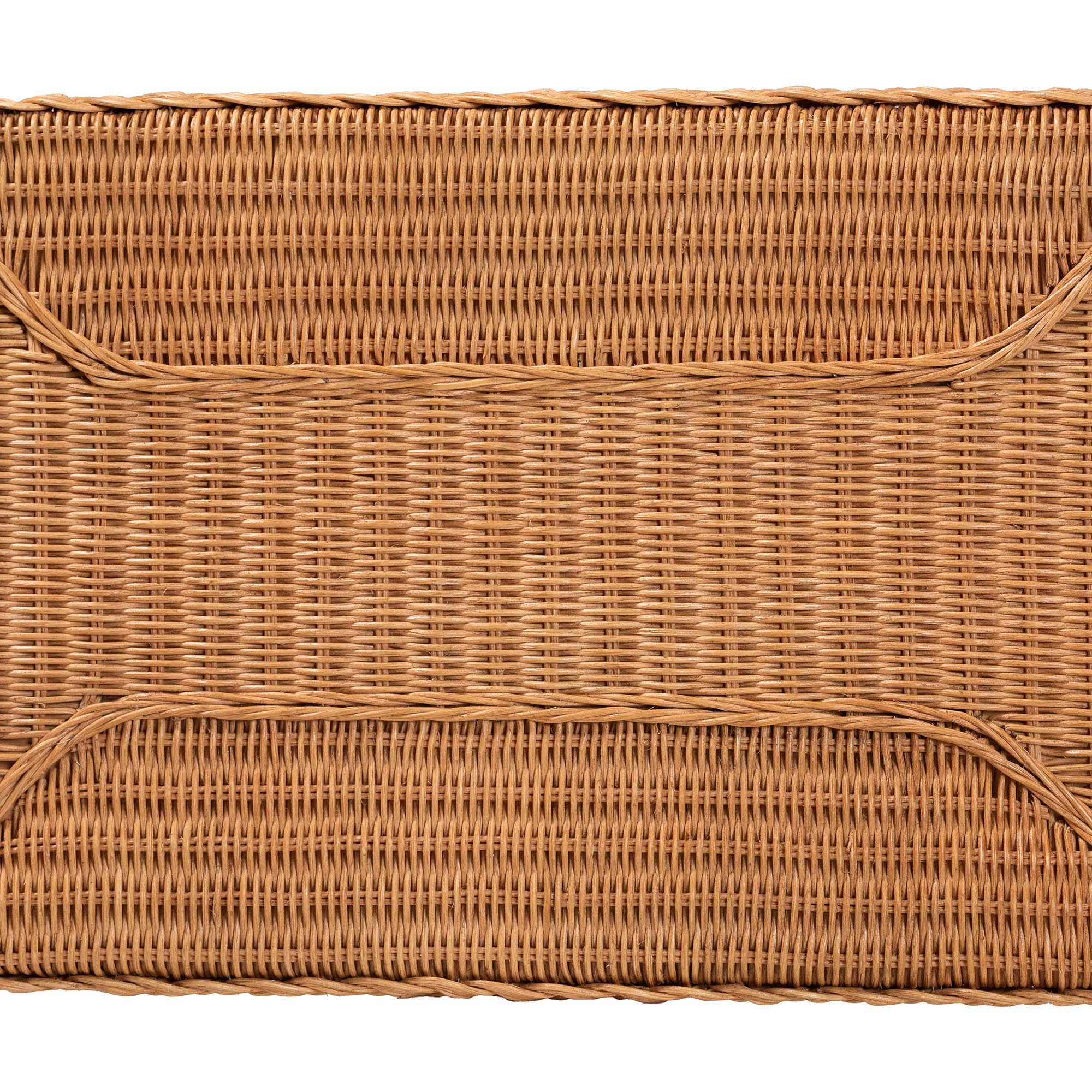 Baxton Studio bali & pari Minahasa Bohemian Light Honey Braided Rattan Side Table - Image 8