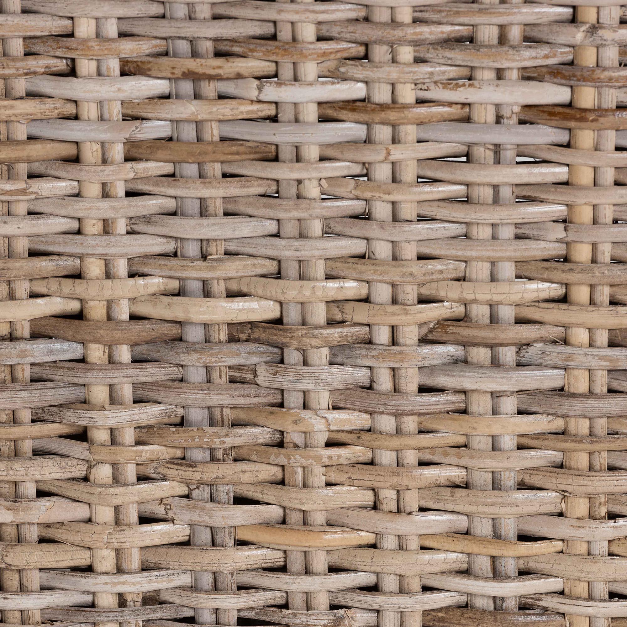 Baxton Studio bali & pari Nevina Bohemian Grey Kubu Rattan and Mango Wood Dining Chair - Image 10
